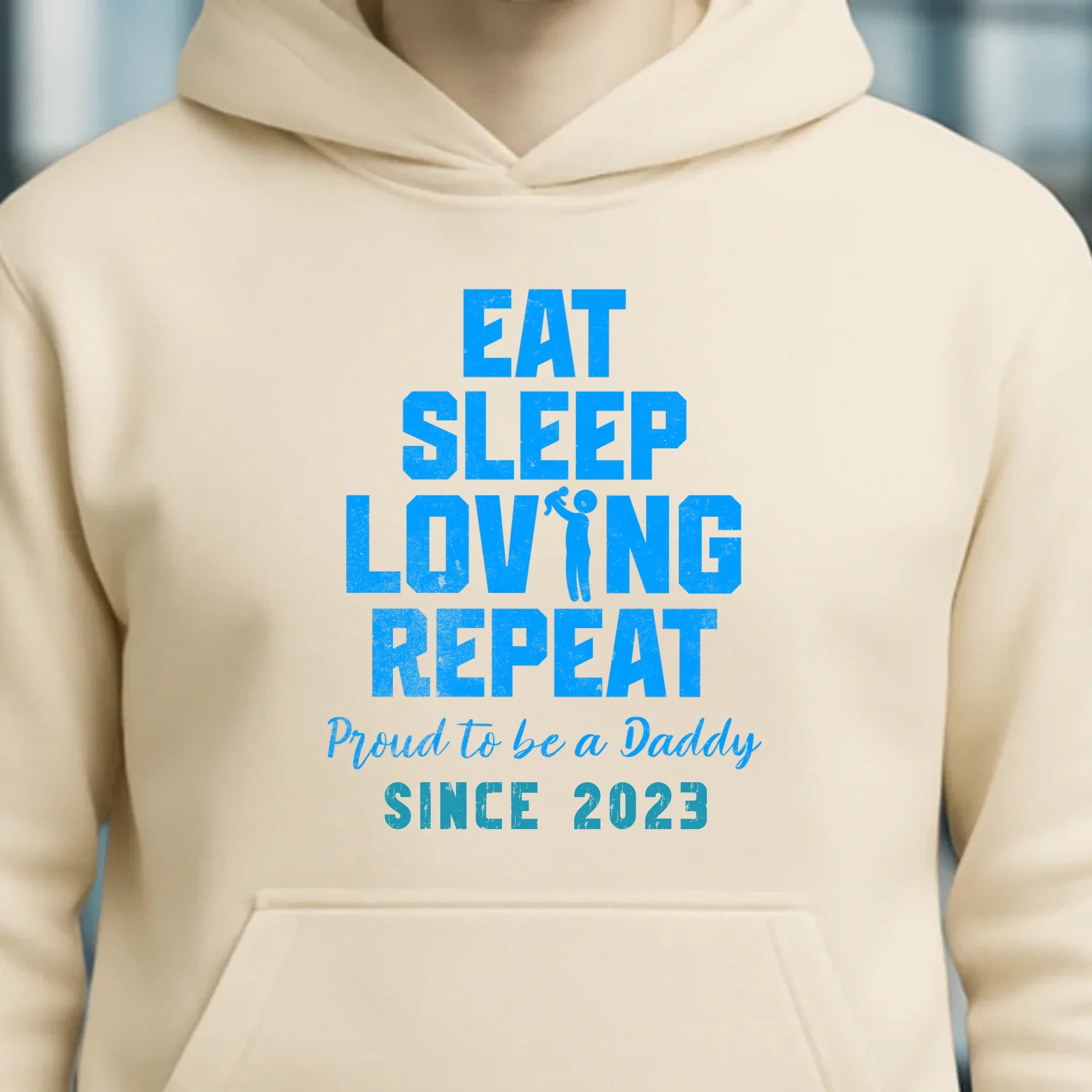 Loving Dad • Farbwahl + Wunschtext • Unisex Premium Hoodie XS-5XL aus Bio-Baumwolle für Damen & Herren • Exklusivdesign • personalisiert