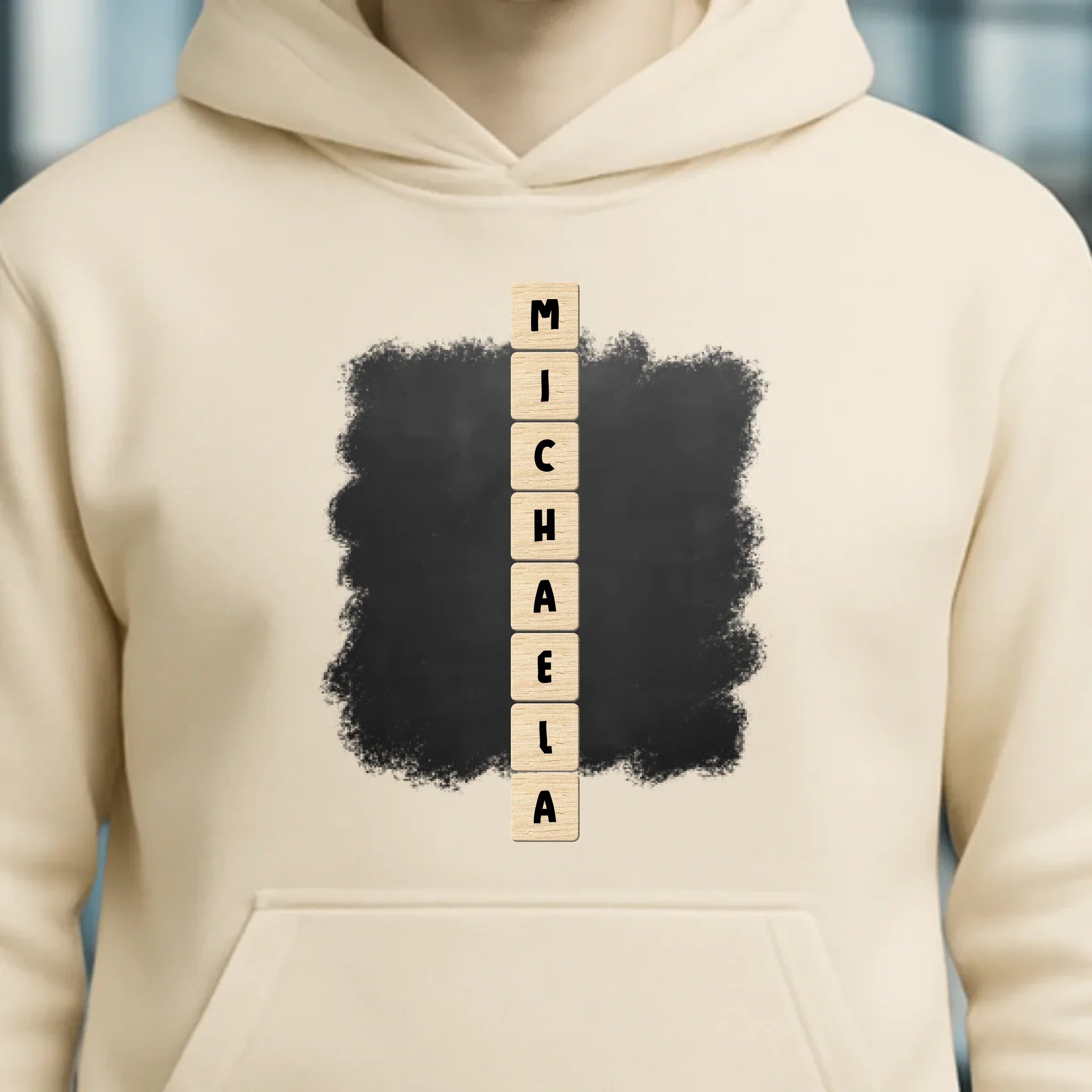 8in1-Kollektion: Scrabble vertikal 1 Zeile • personalisiert • diverse Artikel