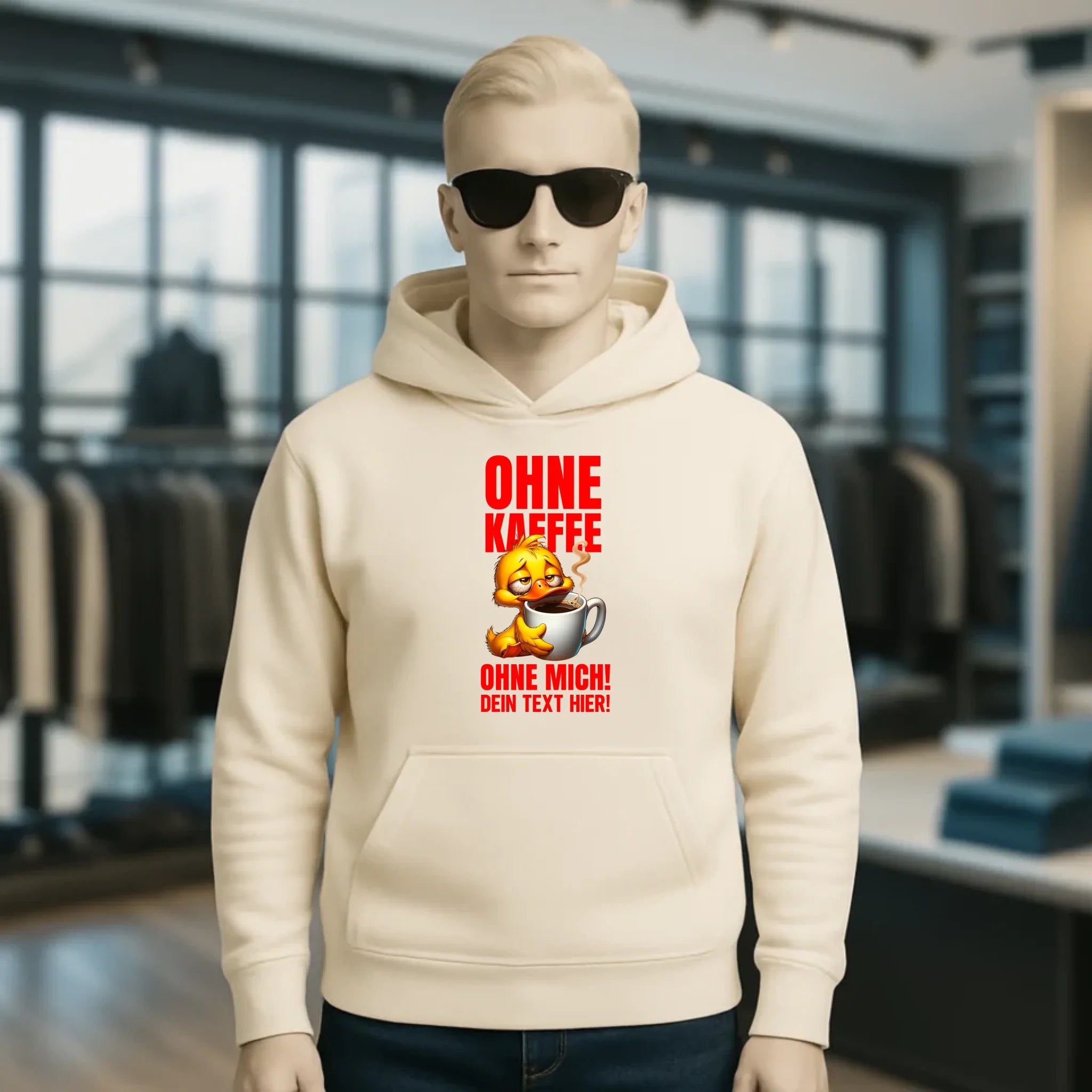 Ohne Kaffee - ohne mich! Ente • Unisex Premium Hoodie XS-5XL aus Bio-Baumwolle für Damen & Herren • Exklusivdesign • personalisiert