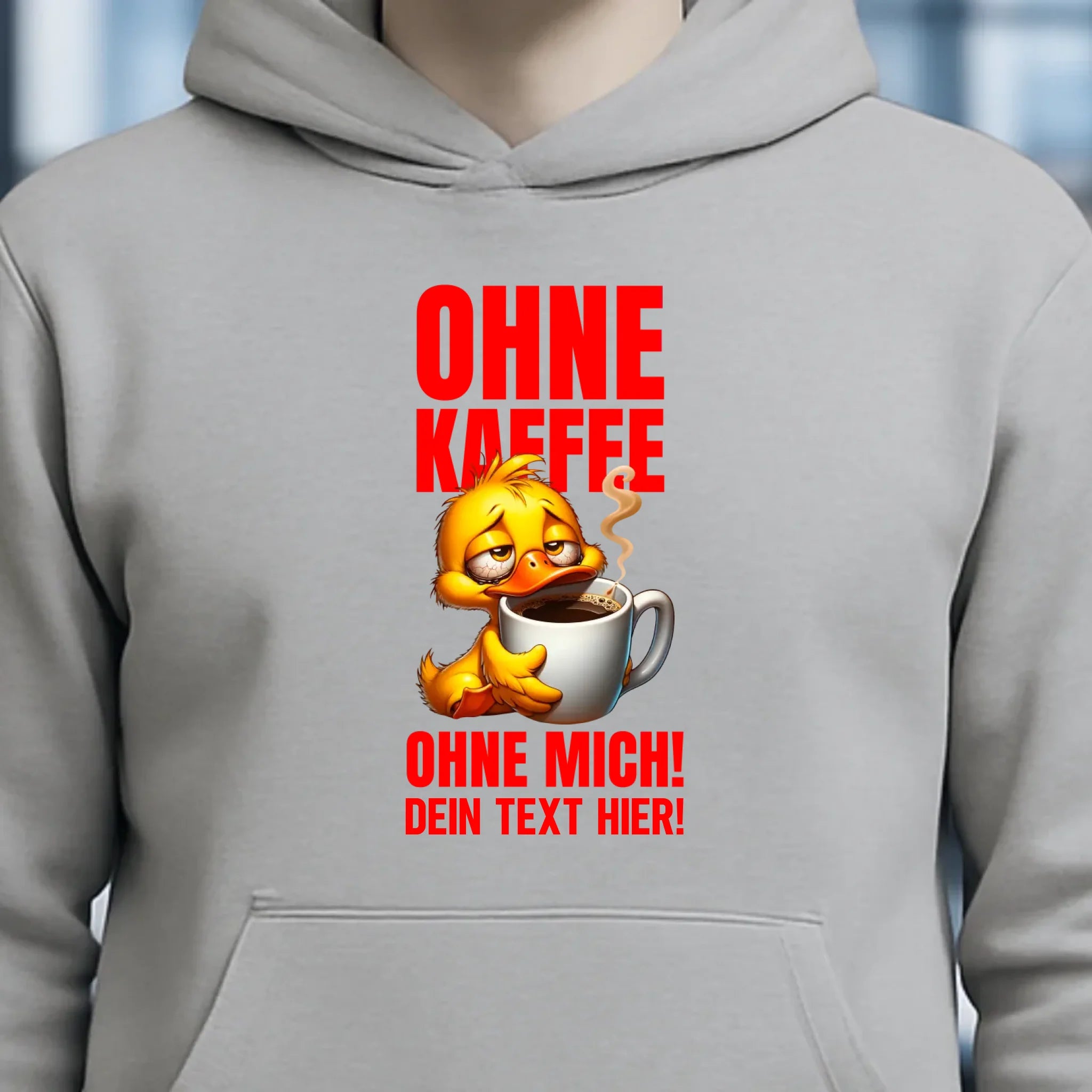 Ohne Kaffee - ohne mich! Ente • Unisex Premium Hoodie XS-5XL aus Bio-Baumwolle für Damen & Herren • Exklusivdesign • personalisiert