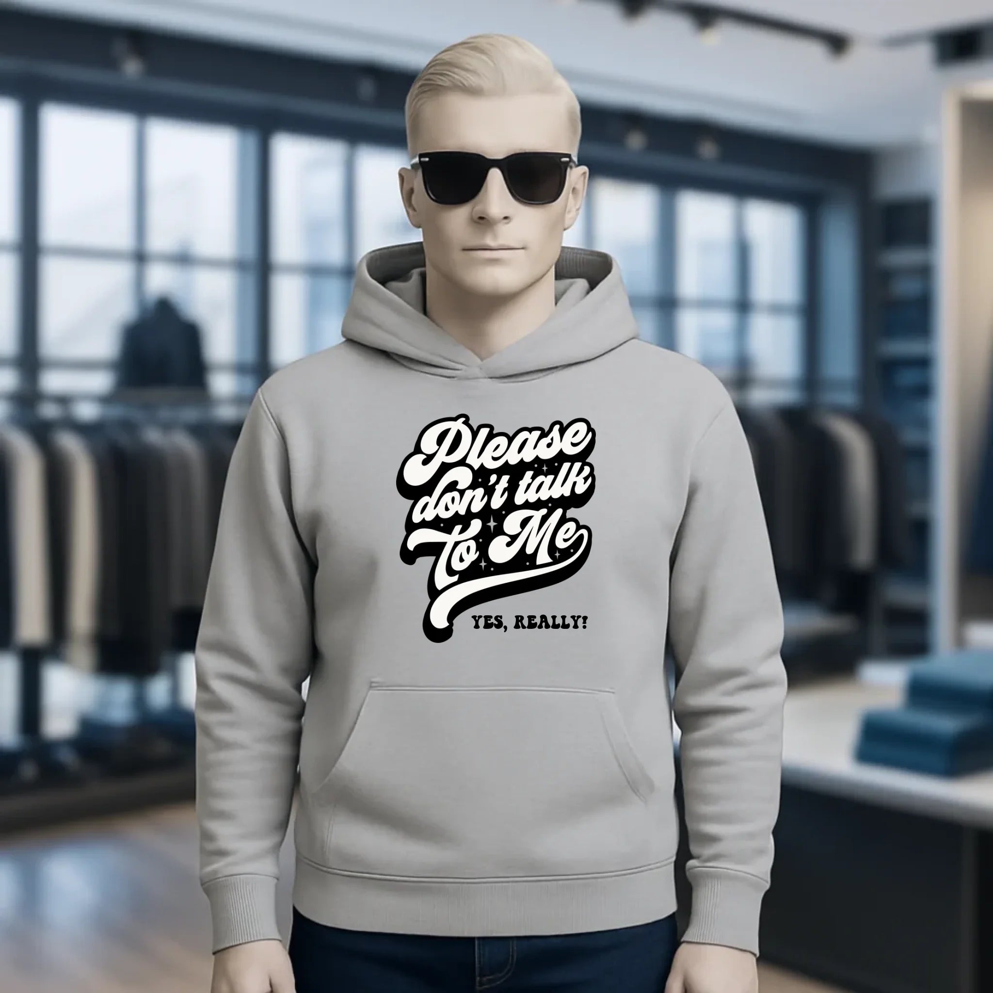 Don´t talk to me • Unisex Premium Hoodie XS-5XL aus Bio-Baumwolle für Damen & Herren • Exklusivdesign • personalisiert