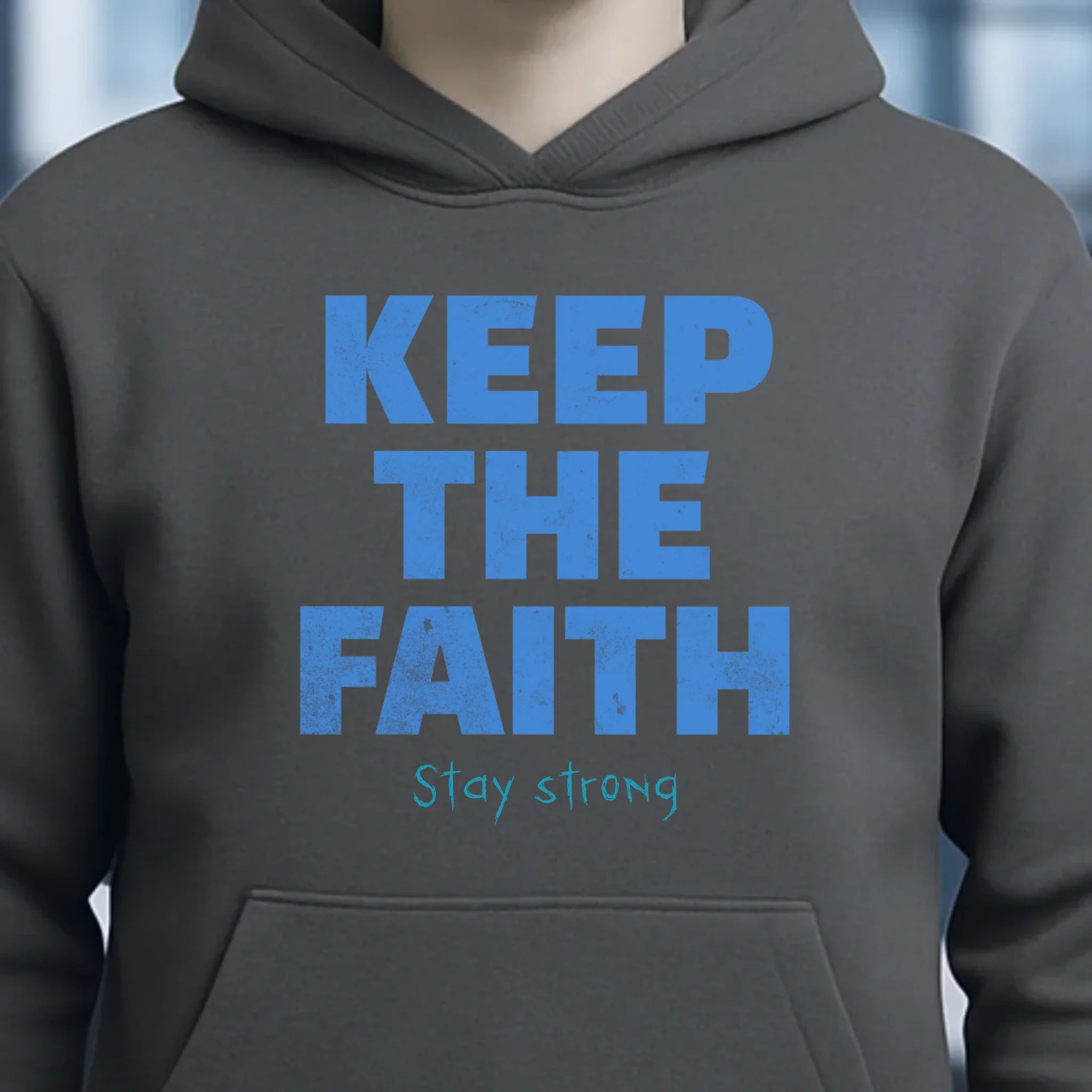 Keep the Faith • Farbwahl + Wunschtext • Unisex Premium Hoodie XS-5XL aus Bio-Baumwolle für Damen & Herren • Exklusivdesign • personalisiert