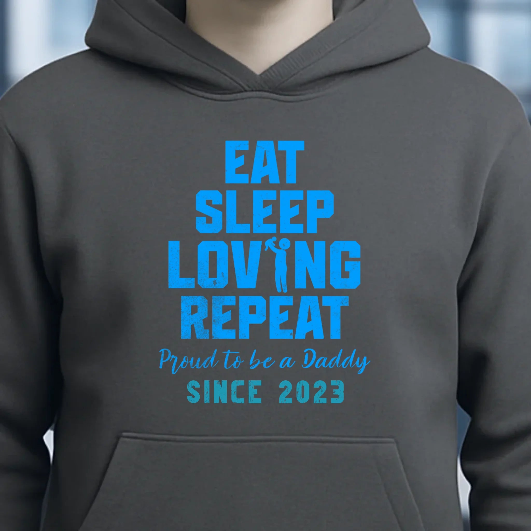Loving Dad • Farbwahl + Wunschtext • Unisex Premium Hoodie XS-5XL aus Bio-Baumwolle für Damen & Herren • Exklusivdesign • personalisiert