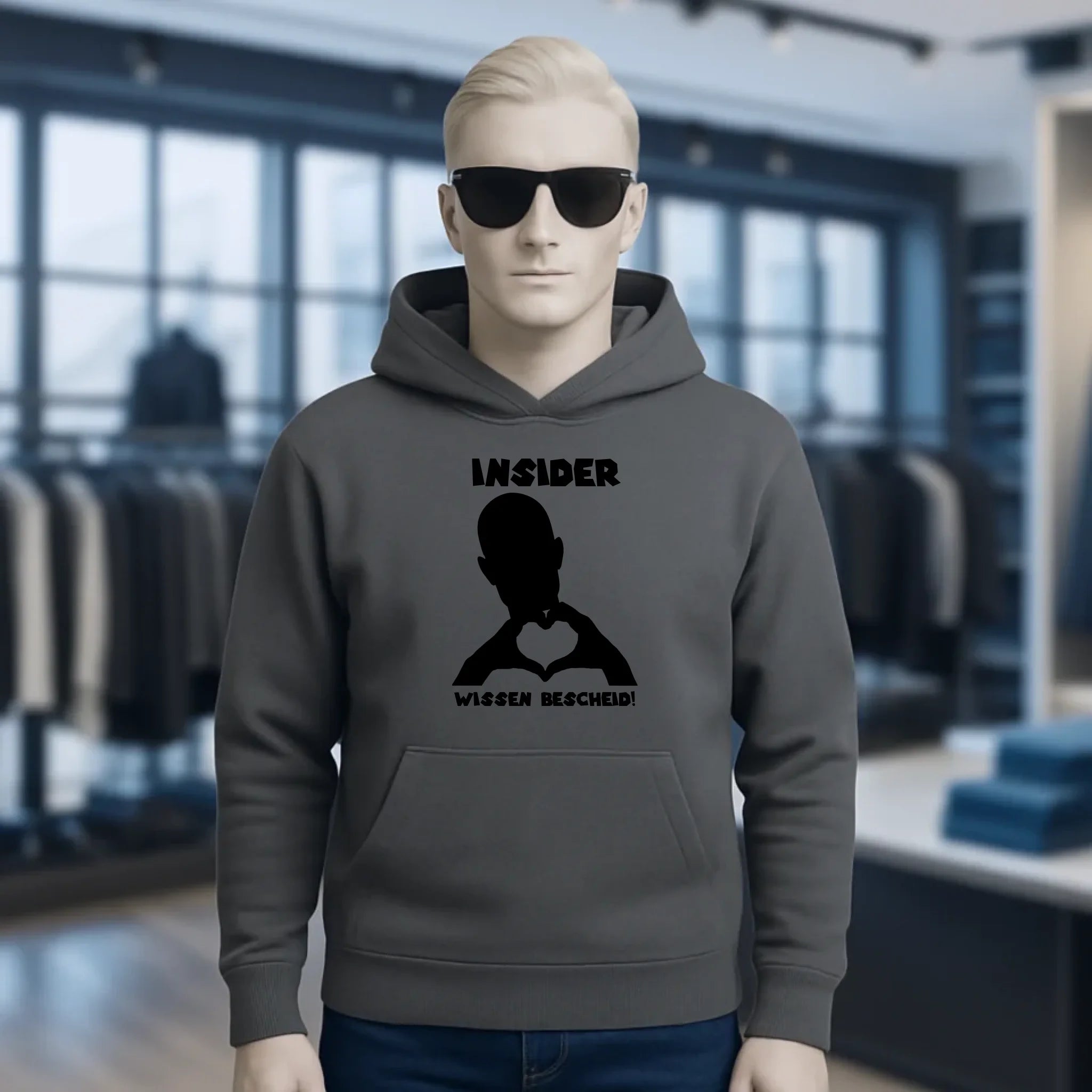 Keine Frage, ich liebe Dich auch! • personalisierter Text • Unisex Premium Hoodie XS-5XL aus Bio-Baumwolle für Damen & Herren • Exklusivdesign • personalisiert