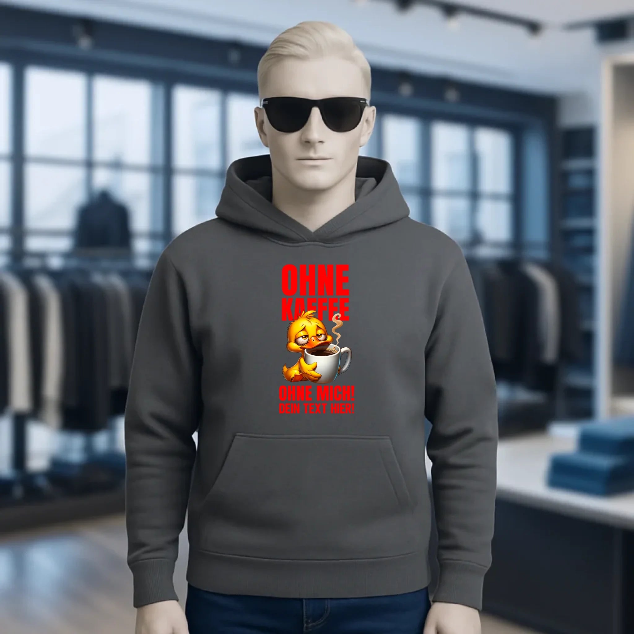 Ohne Kaffee - ohne mich! Ente • Unisex Premium Hoodie XS-5XL aus Bio-Baumwolle für Damen & Herren • Exklusivdesign • personalisiert