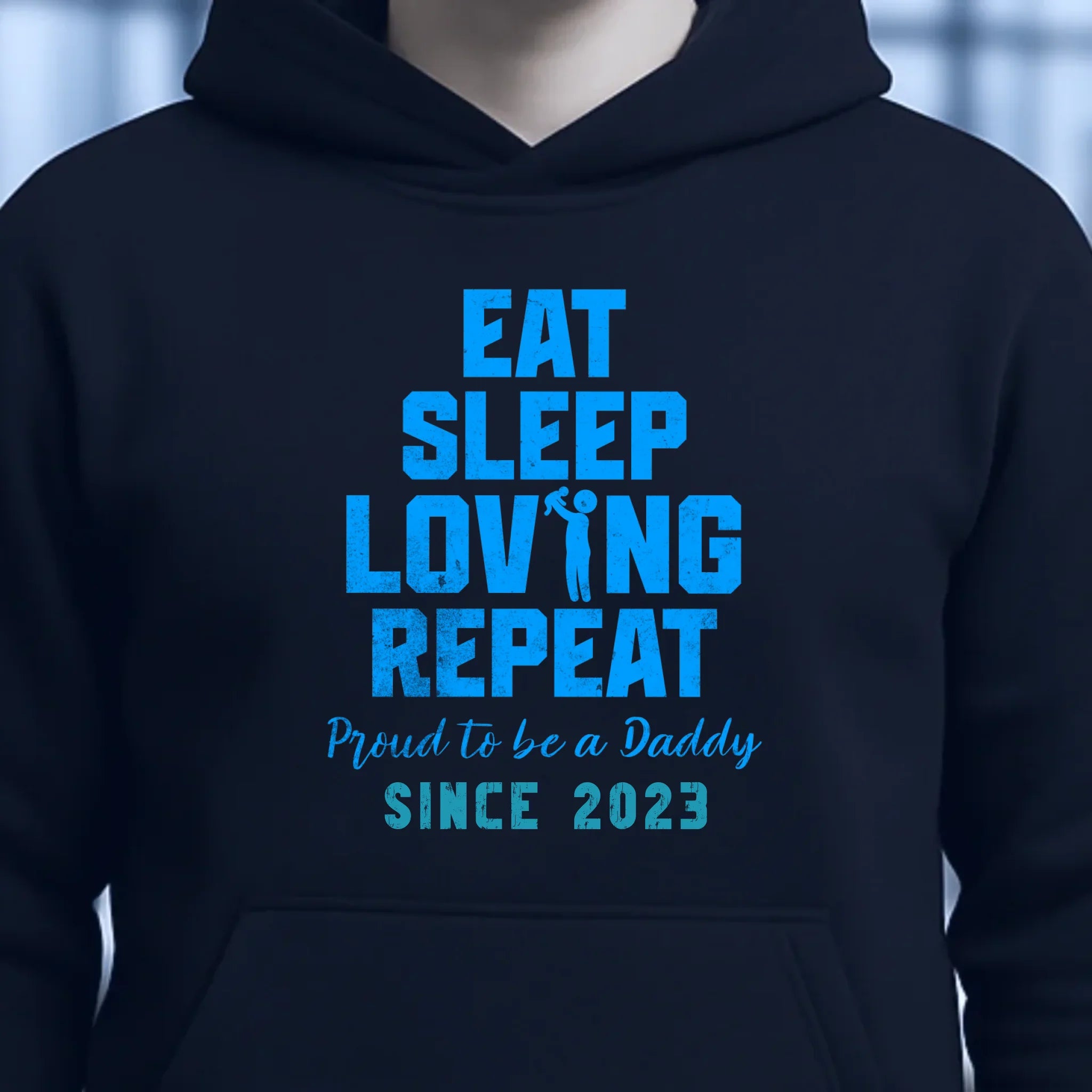 Loving Dad • Farbwahl + Wunschtext • Unisex Premium Hoodie XS-5XL aus Bio-Baumwolle für Damen & Herren • Exklusivdesign • personalisiert