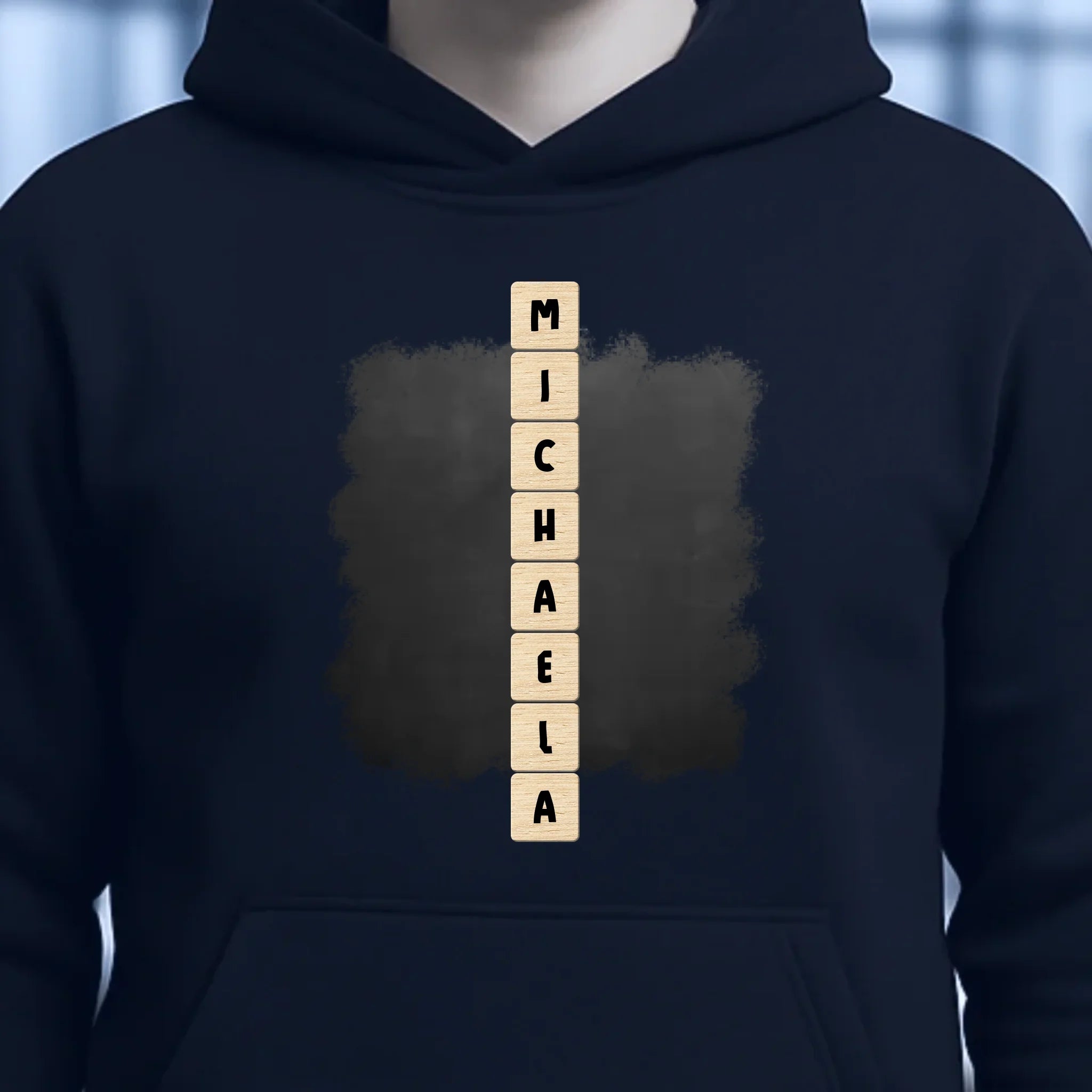 8in1-Kollektion: Scrabble vertikal 1 Zeile • personalisiert • diverse Artikel