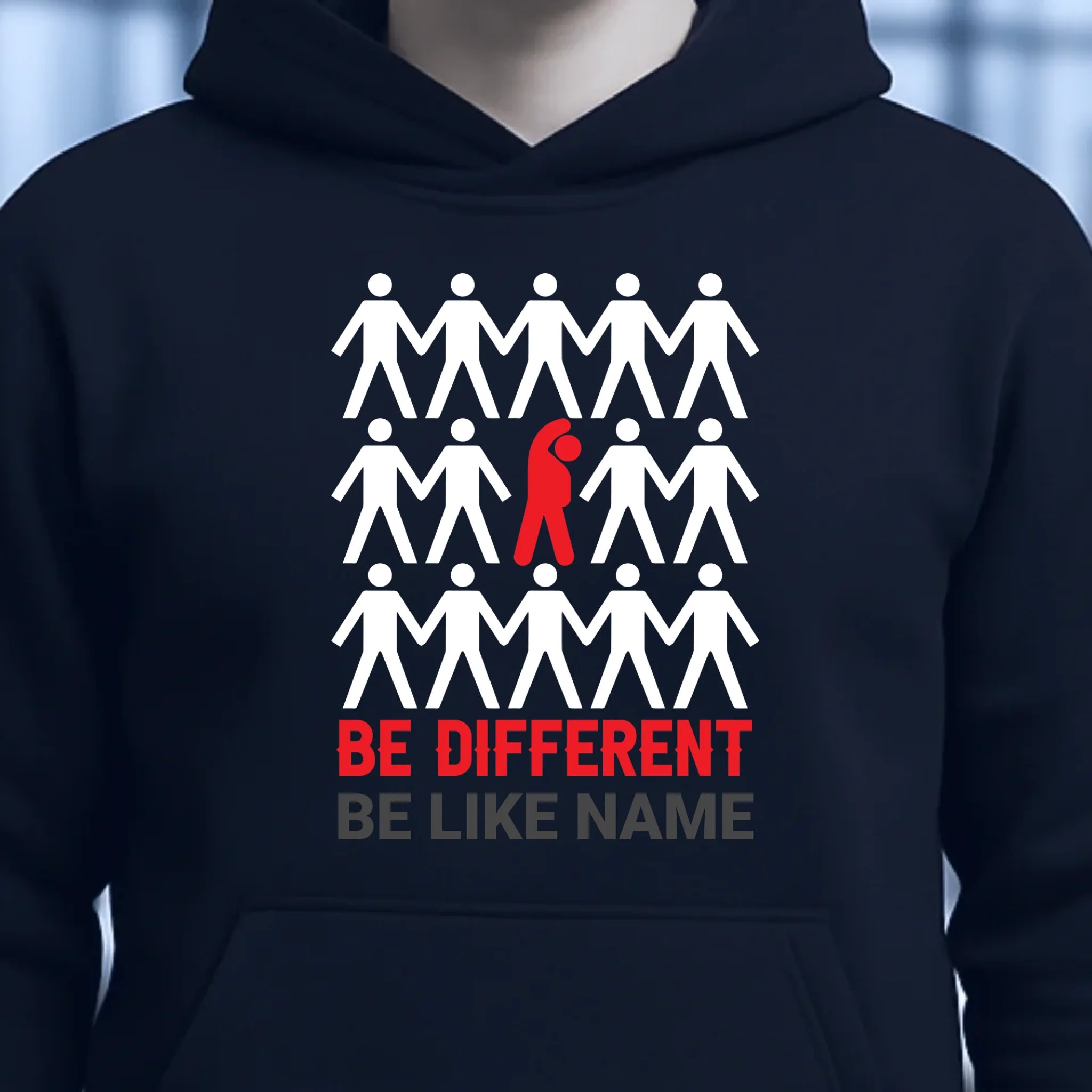 Be different • Unisex Premium Hoodie XS-5XL aus Bio-Baumwolle für Damen & Herren • Exklusivdesign • personalisiert