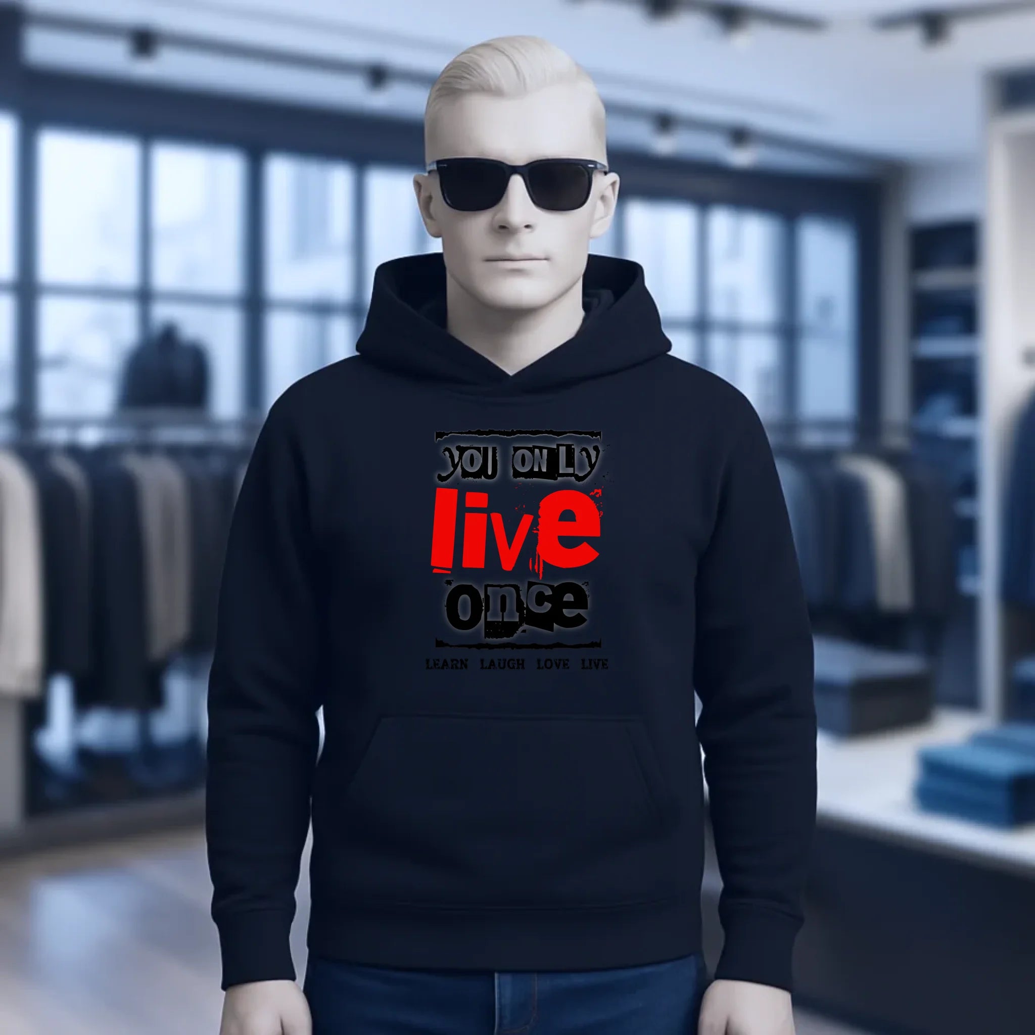 4in1-Kollektion: You only live once • für Damen & Herren • Exklusivdesign • personalisiert oder ohne Personalisierung
