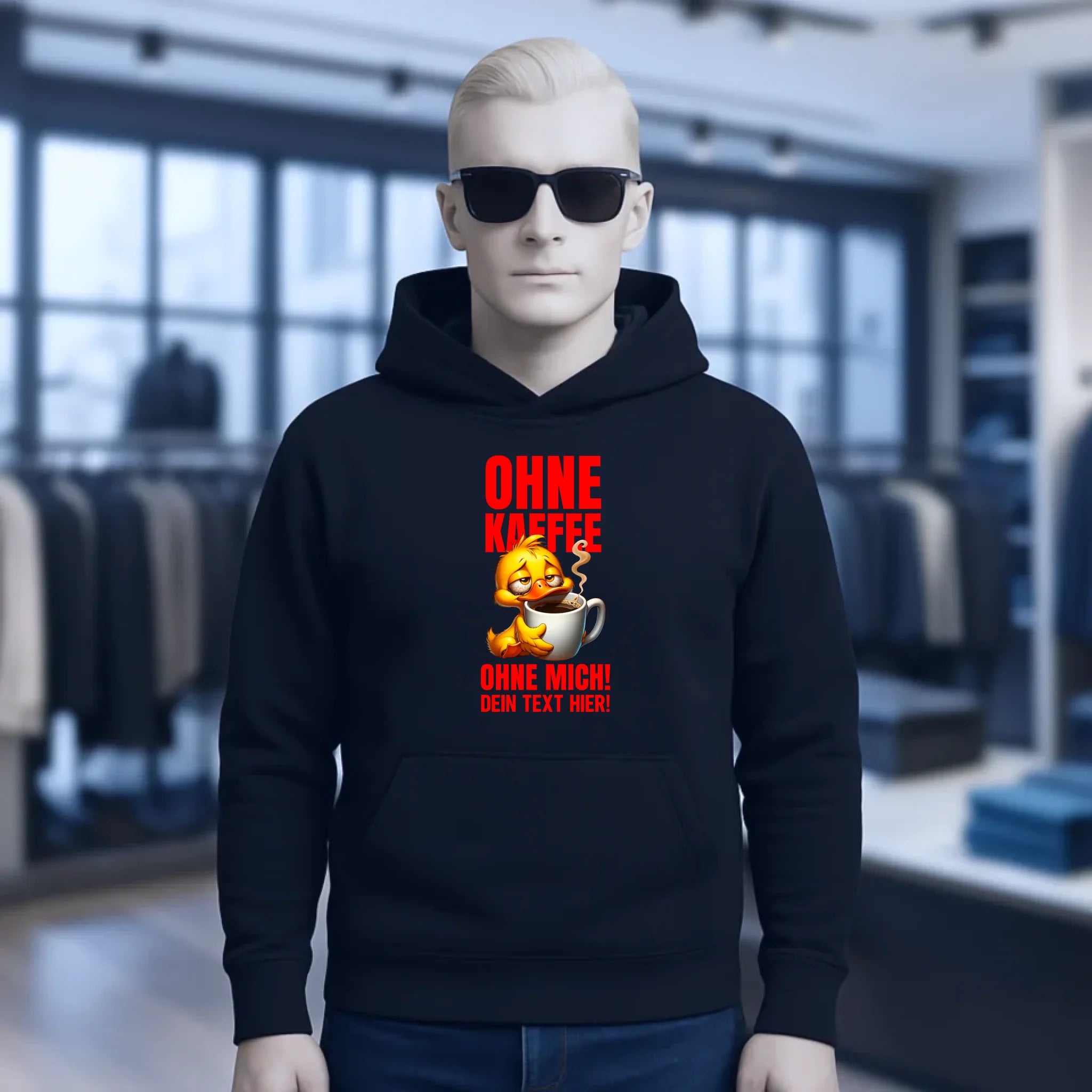 Ohne Kaffee - ohne mich! Ente • Unisex Premium Hoodie XS-5XL aus Bio-Baumwolle für Damen & Herren • Exklusivdesign • personalisiert