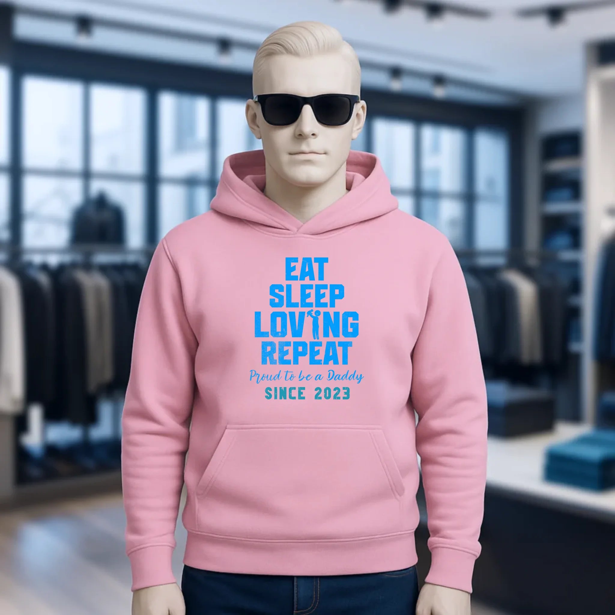 Loving Dad • Farbwahl + Wunschtext • Unisex Premium Hoodie XS-5XL aus Bio-Baumwolle für Damen & Herren • Exklusivdesign • personalisiert