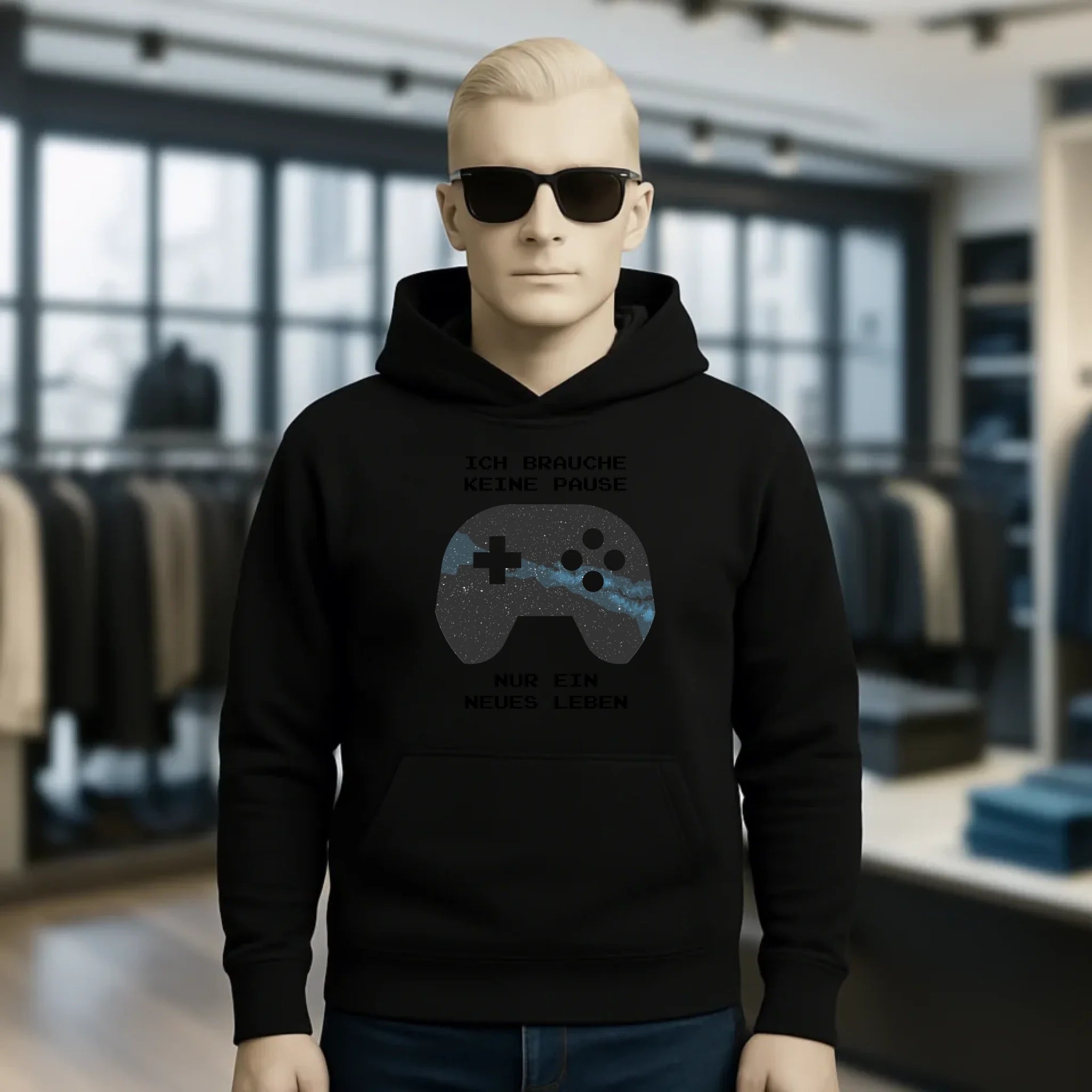 Echte Sternkarte als Controller + Text • Unisex Premium Hoodie XS-5XL aus Bio-Baumwolle für Damen & Herren • Exklusivdesign • personalisiert