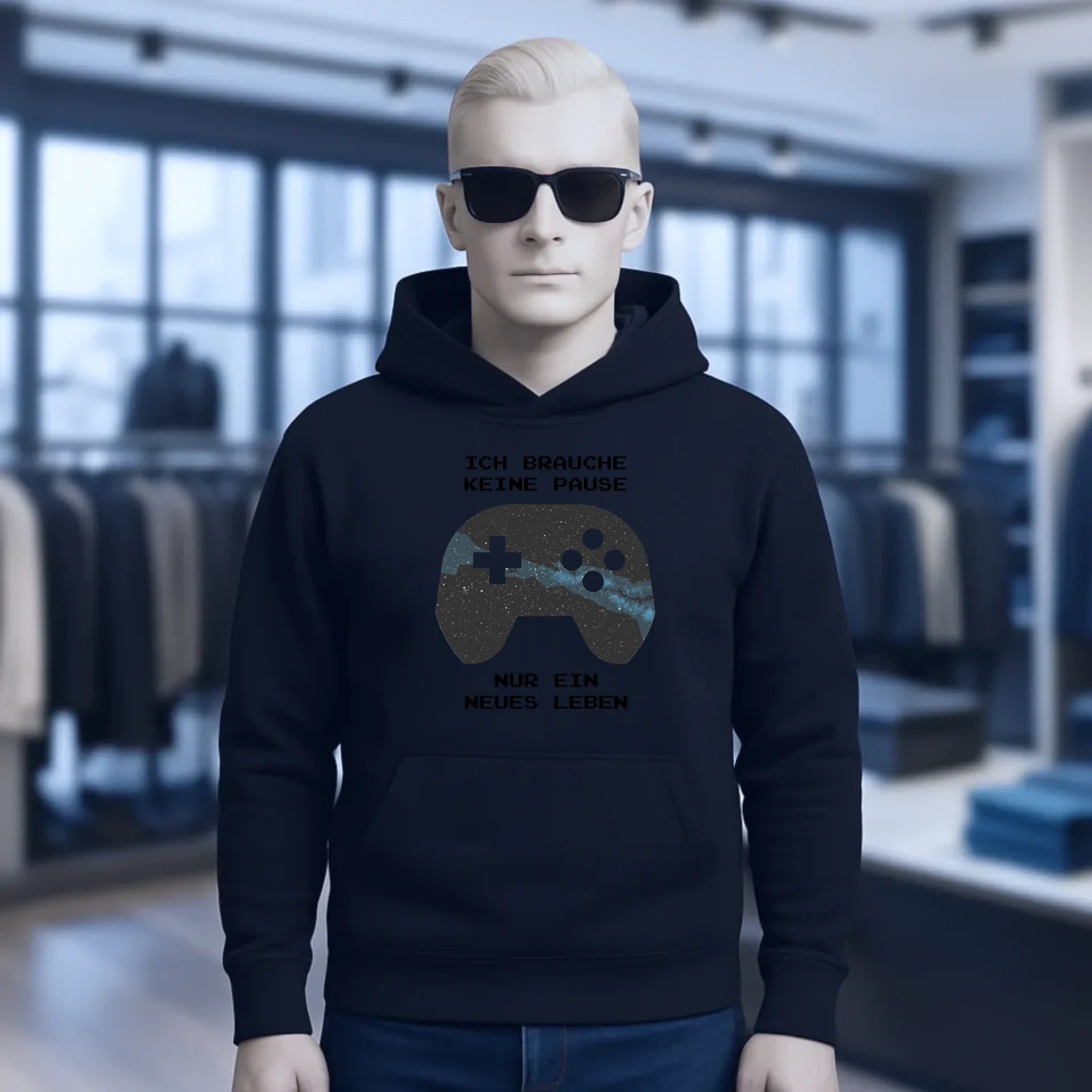Echte Sternkarte als Controller + Text • Unisex Premium Hoodie XS-5XL aus Bio-Baumwolle für Damen & Herren • Exklusivdesign • personalisiert