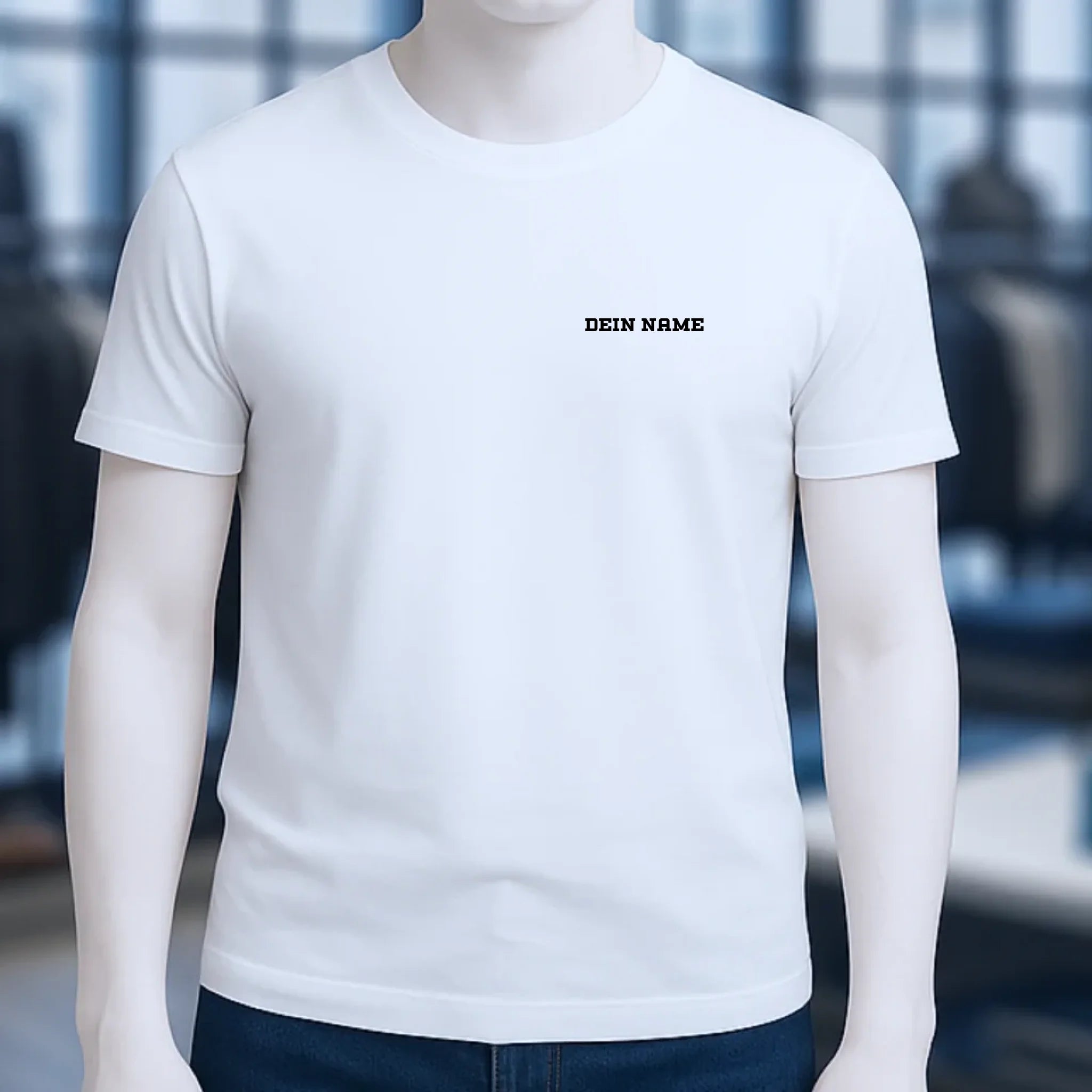 Einfacher Name • Unisex Premium T-Shirt XS-5XL aus Bio-Baumwolle für Damen & Herren • Exklusivdesign • personalisiert • Brustdruck