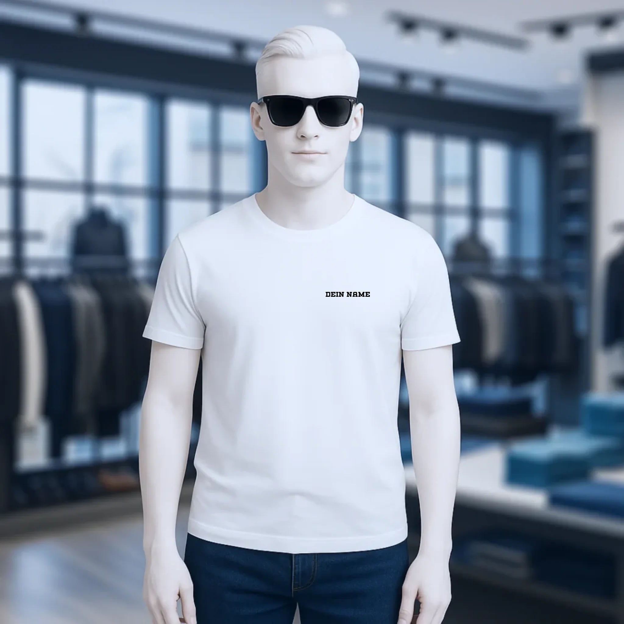 Einfacher Name • Unisex Premium T-Shirt XS-5XL aus Bio-Baumwolle für Damen & Herren • Exklusivdesign • personalisiert • Brustdruck