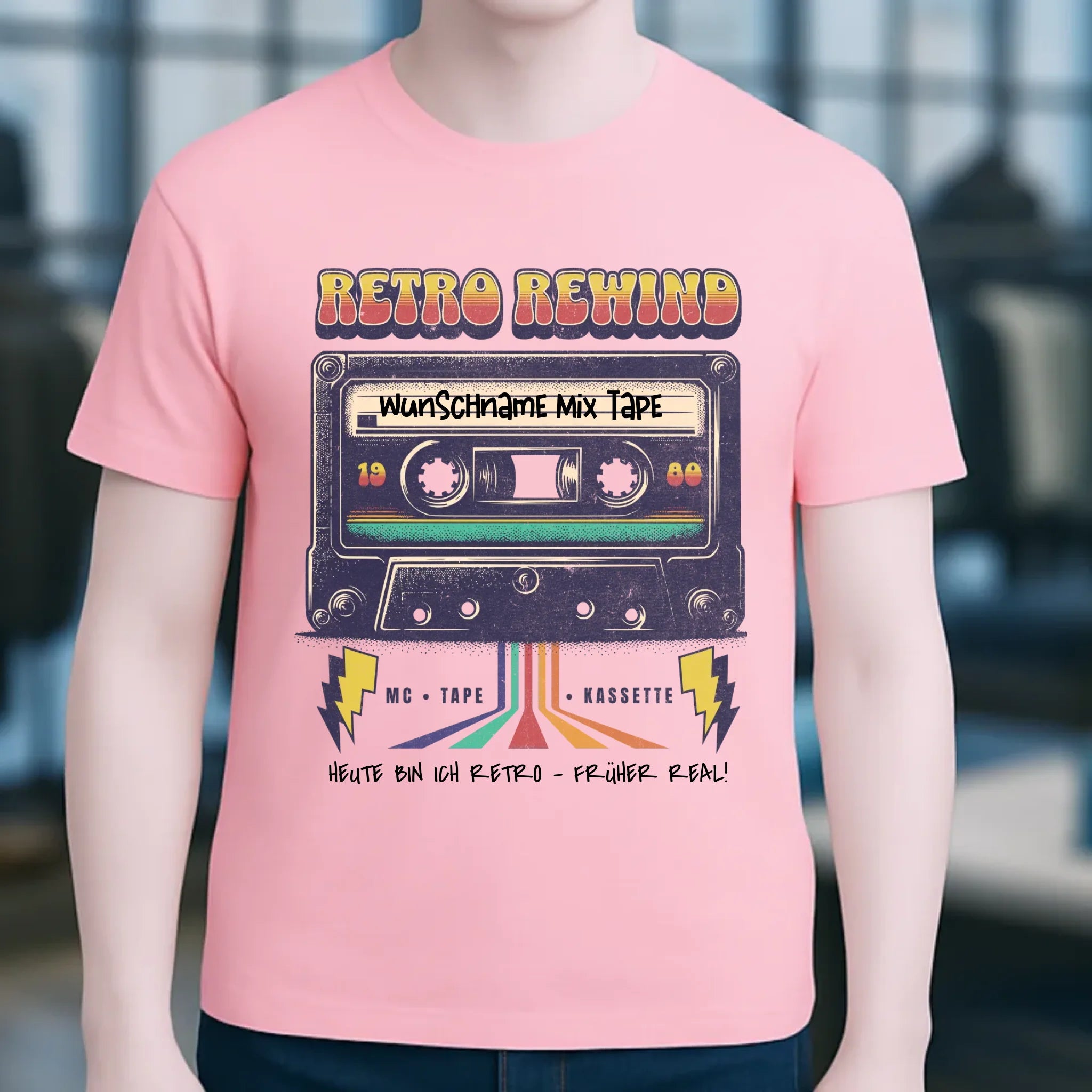 Retro MC 1950 bis 2010 + Wunschtext • Unisex Premium T-Shirt XS-5XL aus Bio-Baumwolle für Damen & Herren • Exklusivdesign • personalisiert