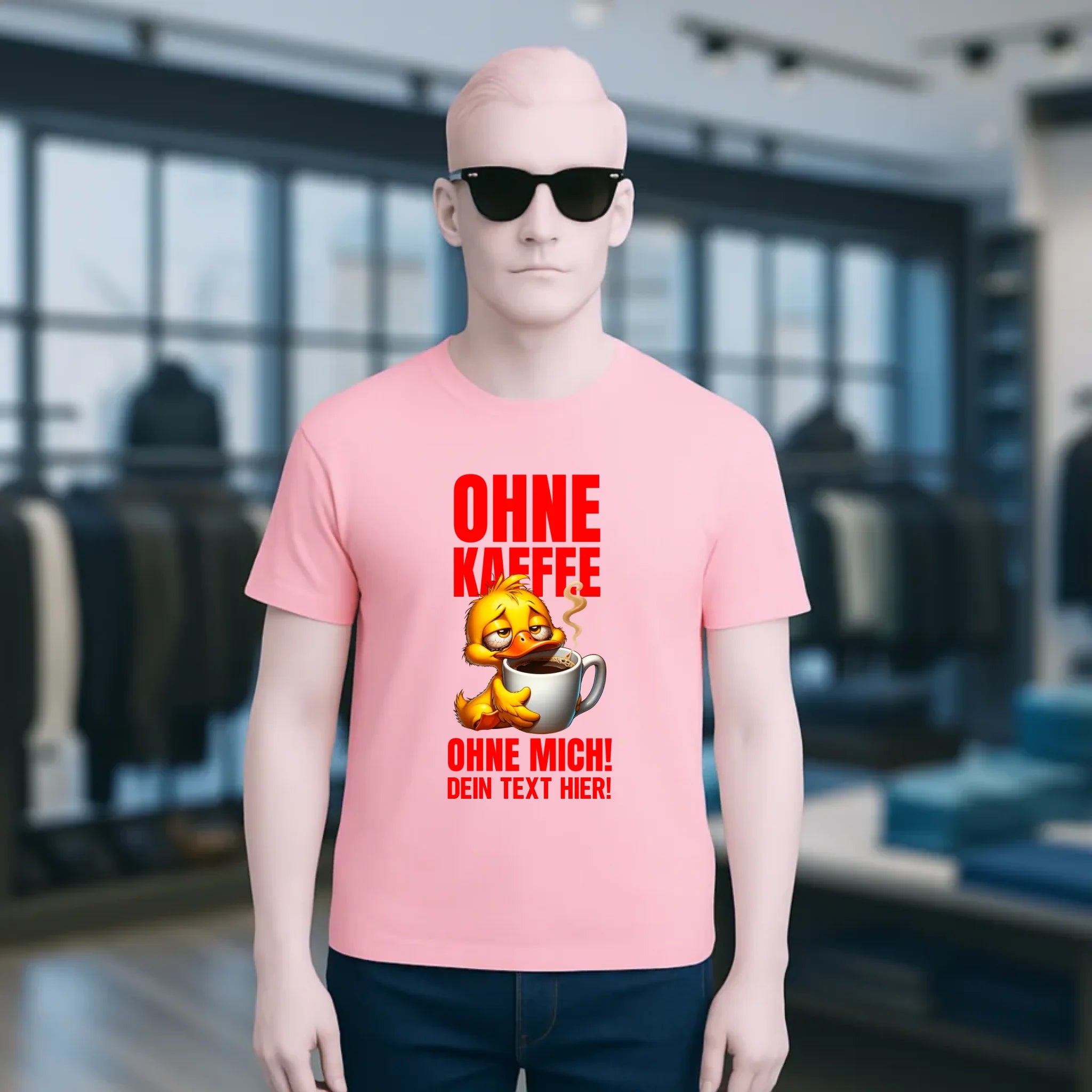 Ohne Kaffee - ohne mich! Ente• Unisex Premium T-Shirt XS-5XL aus Bio-Baumwolle für Damen & Herren • Exklusivdesign • personalisiert