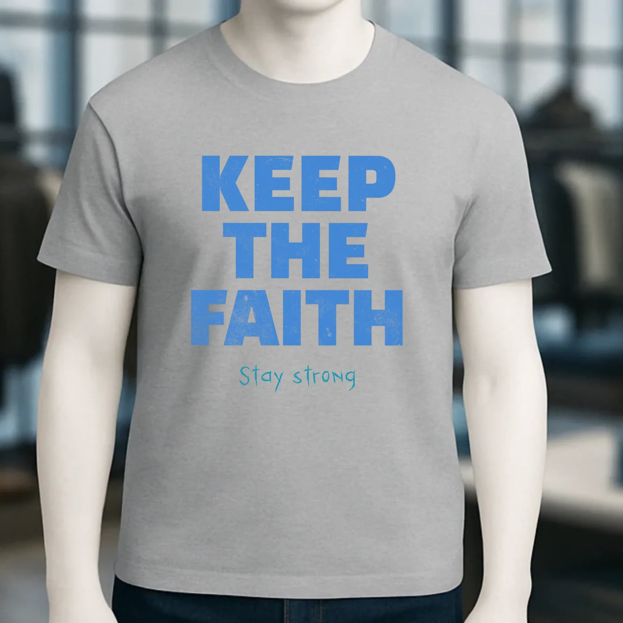Keep the Faith • Farbwahl + Wunschtext • Unisex Premium T-Shirt XS-5XL aus Bio-Baumwolle für Damen & Herren • Exklusivdesign • personalisiert