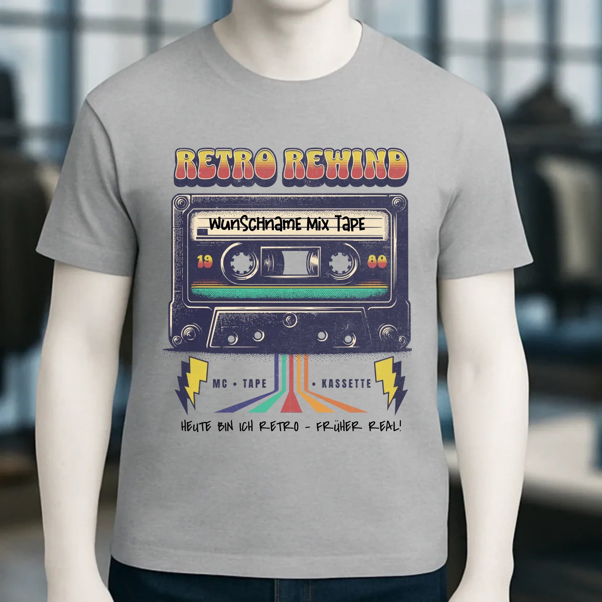 Retro MC 1950 bis 2010 + Wunschtext • Unisex Premium T-Shirt XS-5XL aus Bio-Baumwolle für Damen & Herren • Exklusivdesign • personalisiert