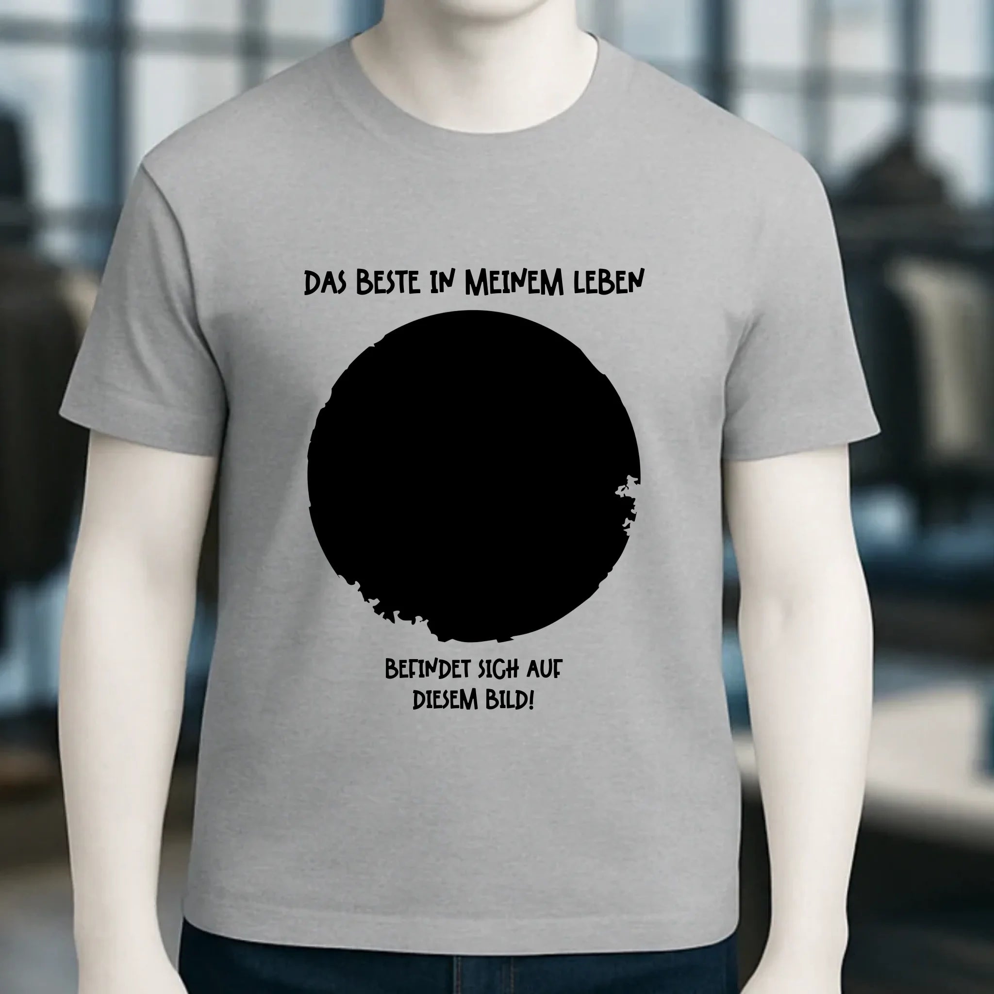 Dein Bild in Kreisform + Text • Unisex Premium T-Shirt XS-5XL aus Bio-Baumwolle für Damen & Herren • Exklusivdesign • personalisiert