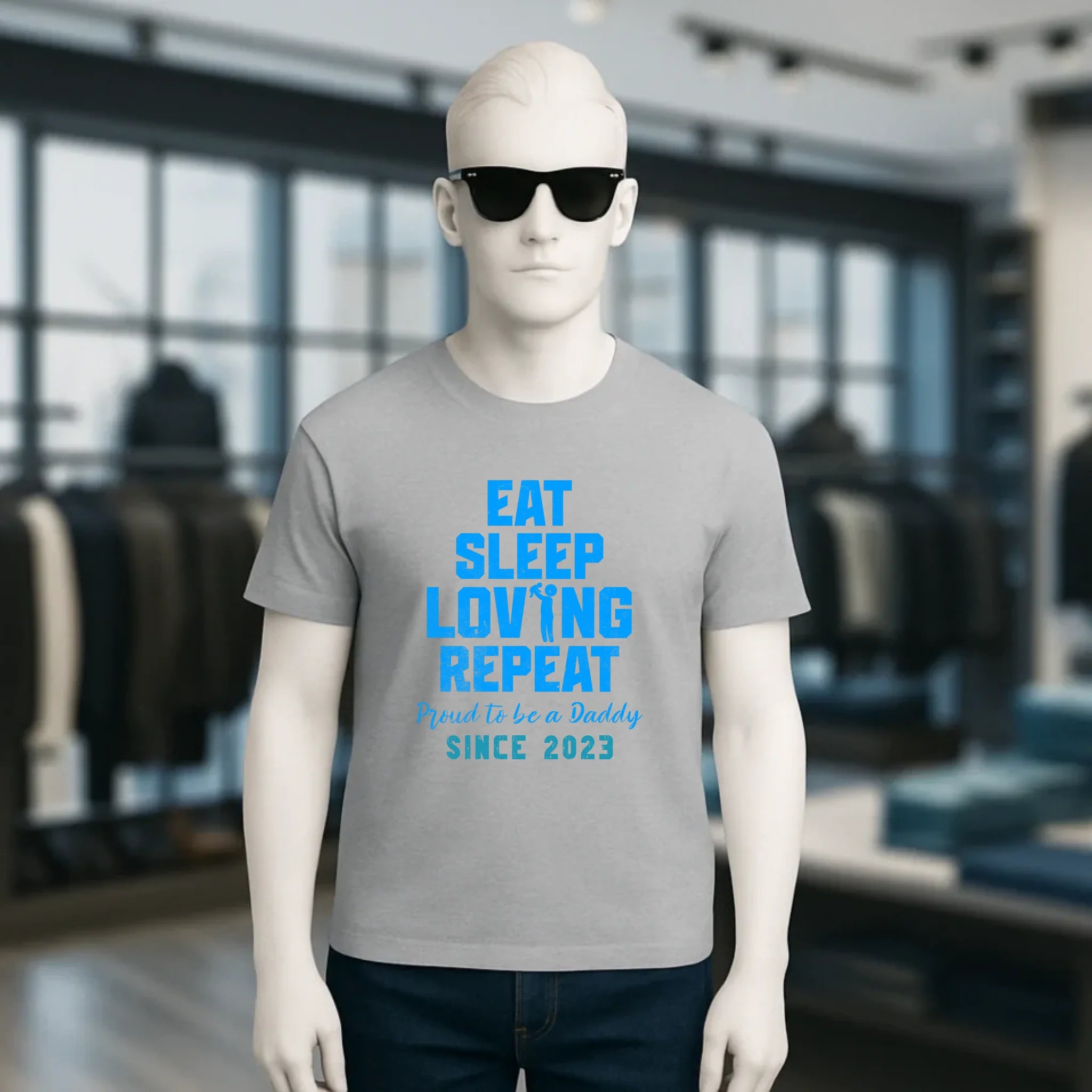Loving Dad • Farbwahl + Wunschtext • Unisex Premium T-Shirt XS-5XL aus Bio-Baumwolle für Damen & Herren • Exklusivdesign • personalisiert