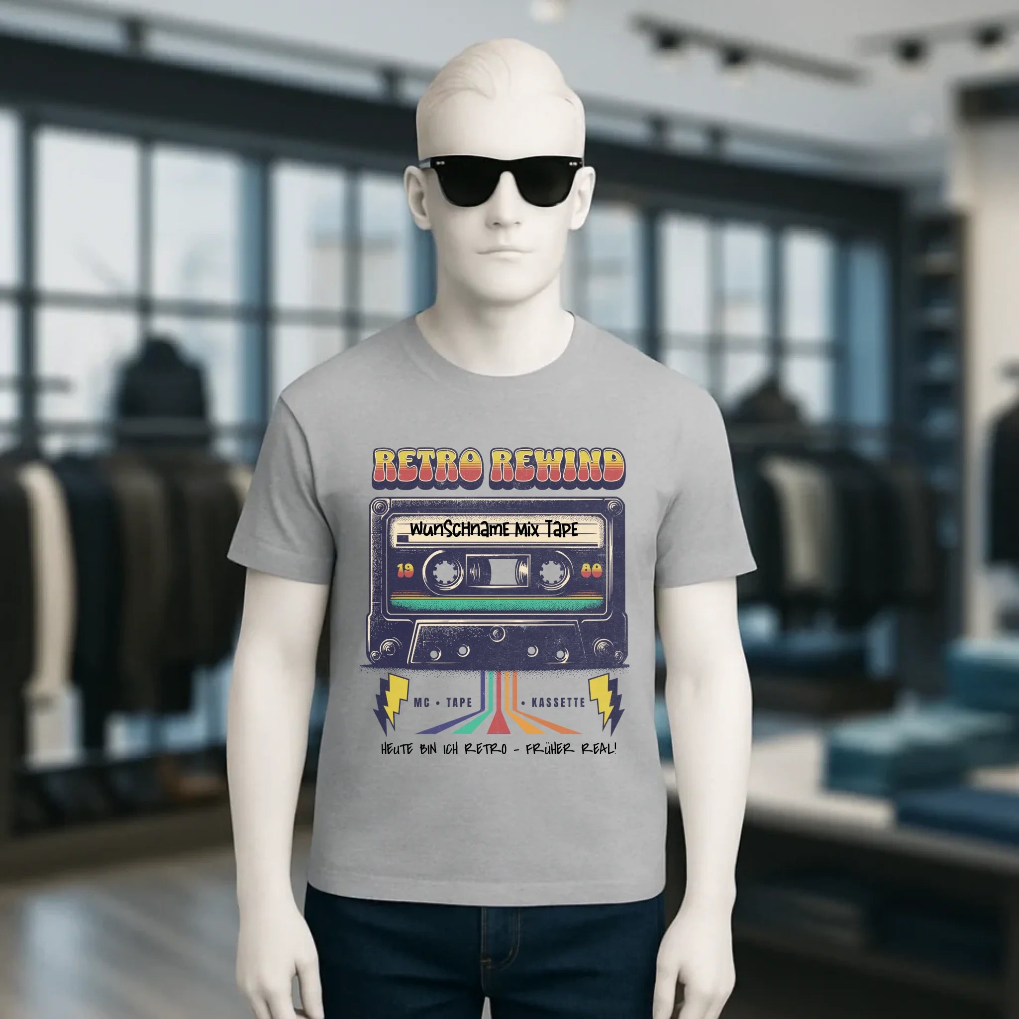 Retro MC 1950 bis 2010 + Wunschtext • Unisex Premium T-Shirt XS-5XL aus Bio-Baumwolle für Damen & Herren • Exklusivdesign • personalisiert
