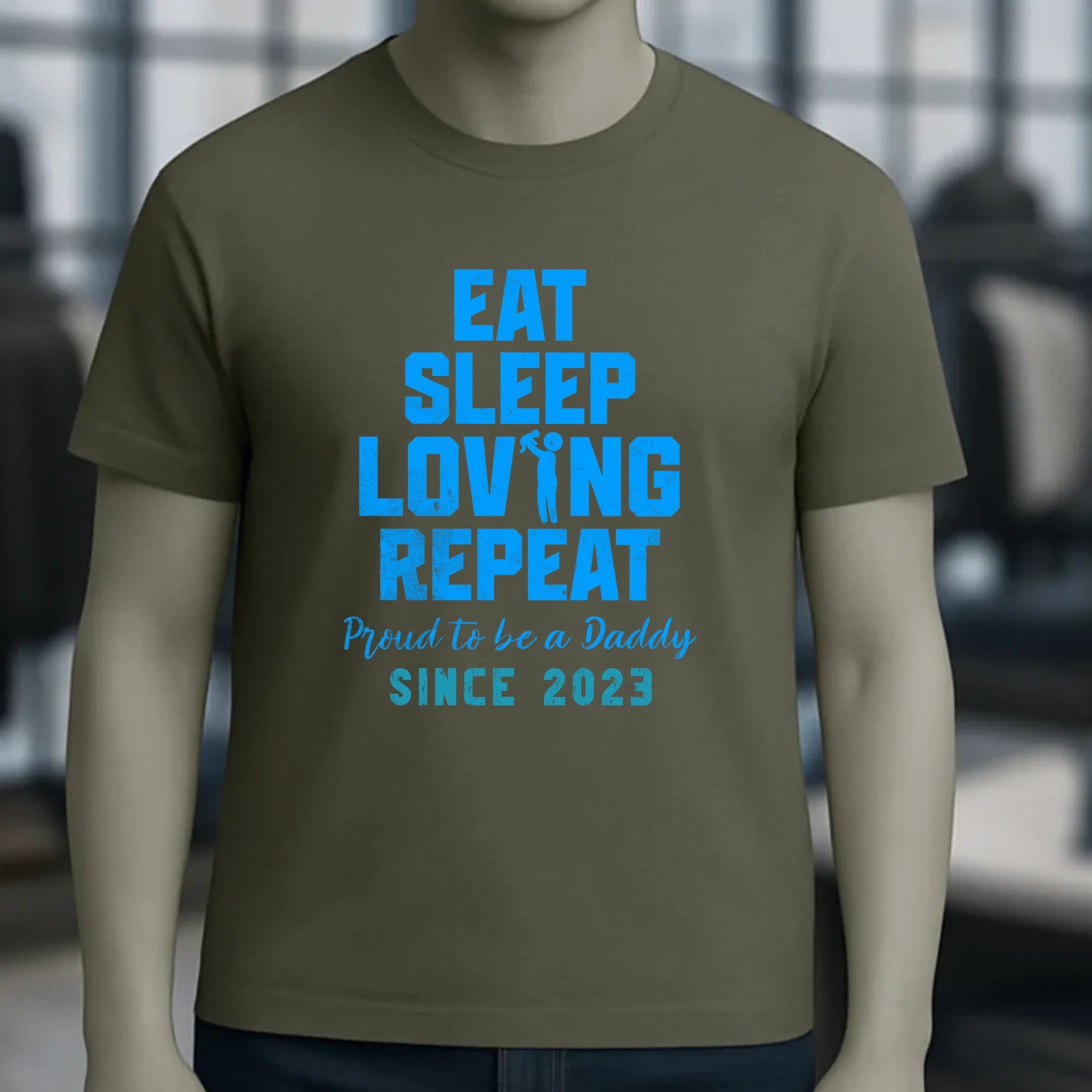 Loving Dad • Farbwahl + Wunschtext • Unisex Premium T-Shirt XS-5XL aus Bio-Baumwolle für Damen & Herren • Exklusivdesign • personalisiert