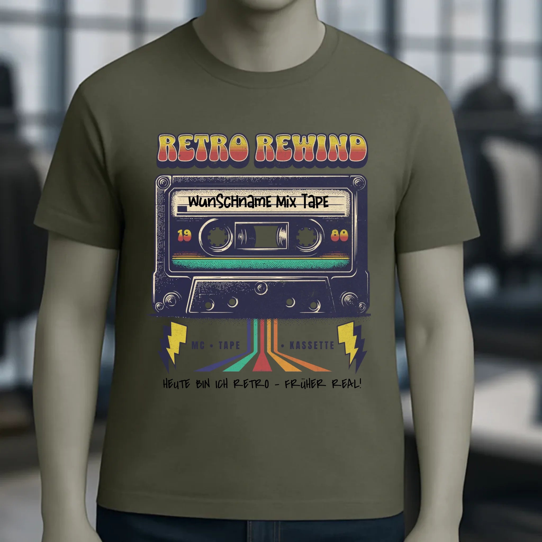 Retro MC 1950 bis 2010 + Wunschtext • Unisex Premium T-Shirt XS-5XL aus Bio-Baumwolle für Damen & Herren • Exklusivdesign • personalisiert