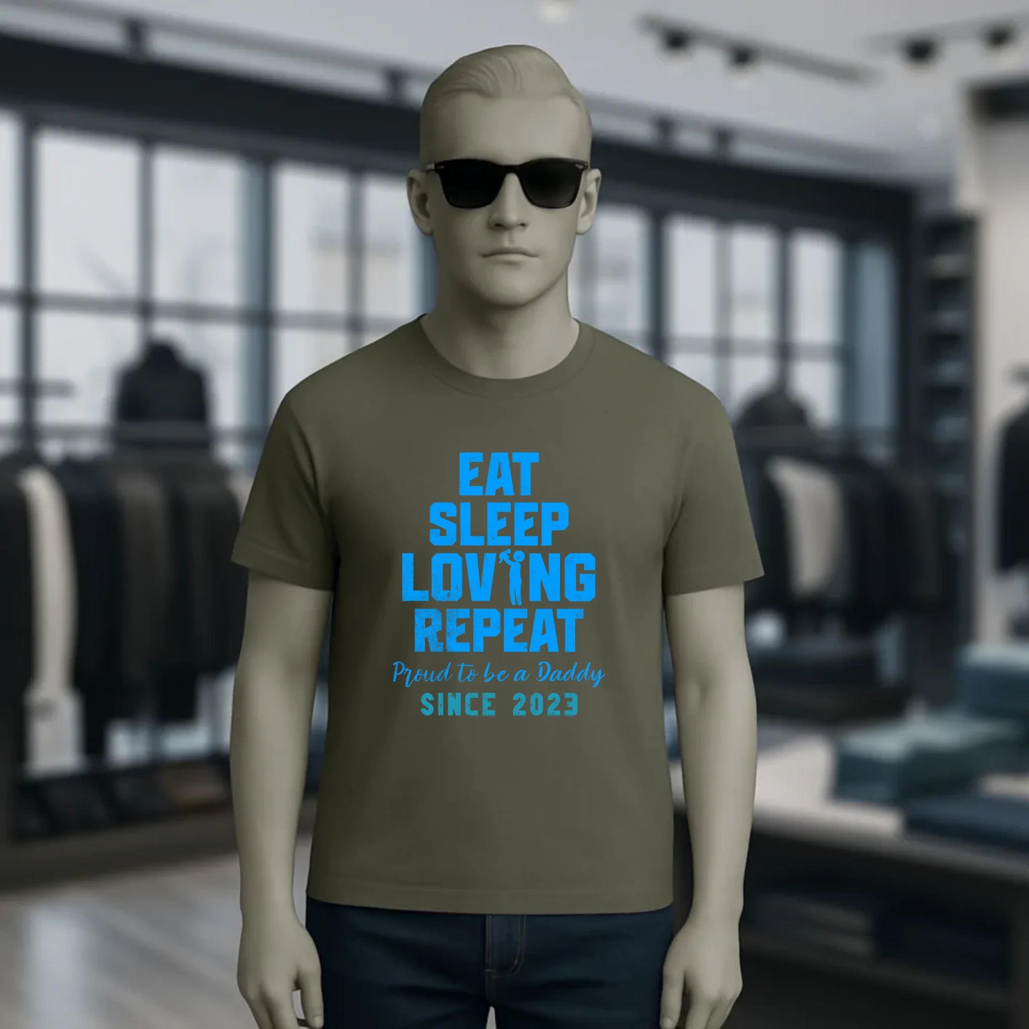 Loving Dad • Farbwahl + Wunschtext • Unisex Premium T-Shirt XS-5XL aus Bio-Baumwolle für Damen & Herren • Exklusivdesign • personalisiert