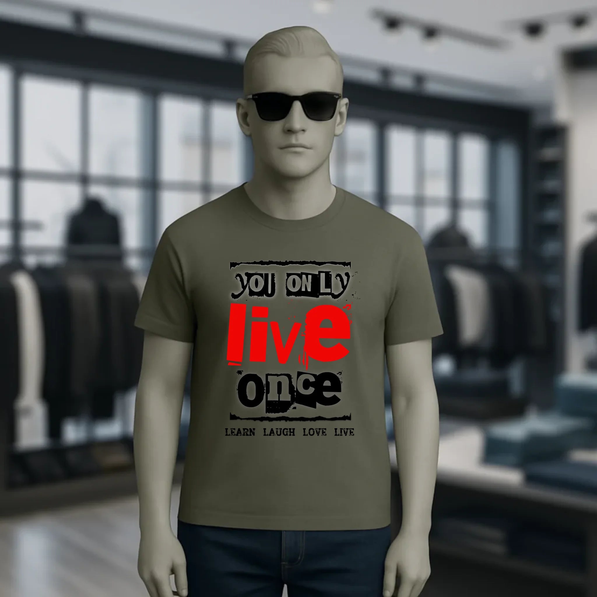 4in1-Kollektion: You only live once • für Damen & Herren • Exklusivdesign • personalisiert oder ohne Personalisierung
