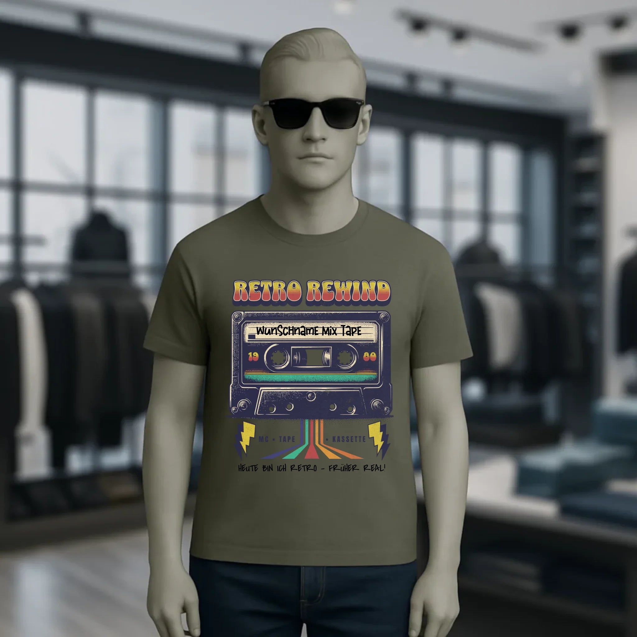 Retro MC 1950 bis 2010 + Wunschtext • Unisex Premium T-Shirt XS-5XL aus Bio-Baumwolle für Damen & Herren • Exklusivdesign • personalisiert