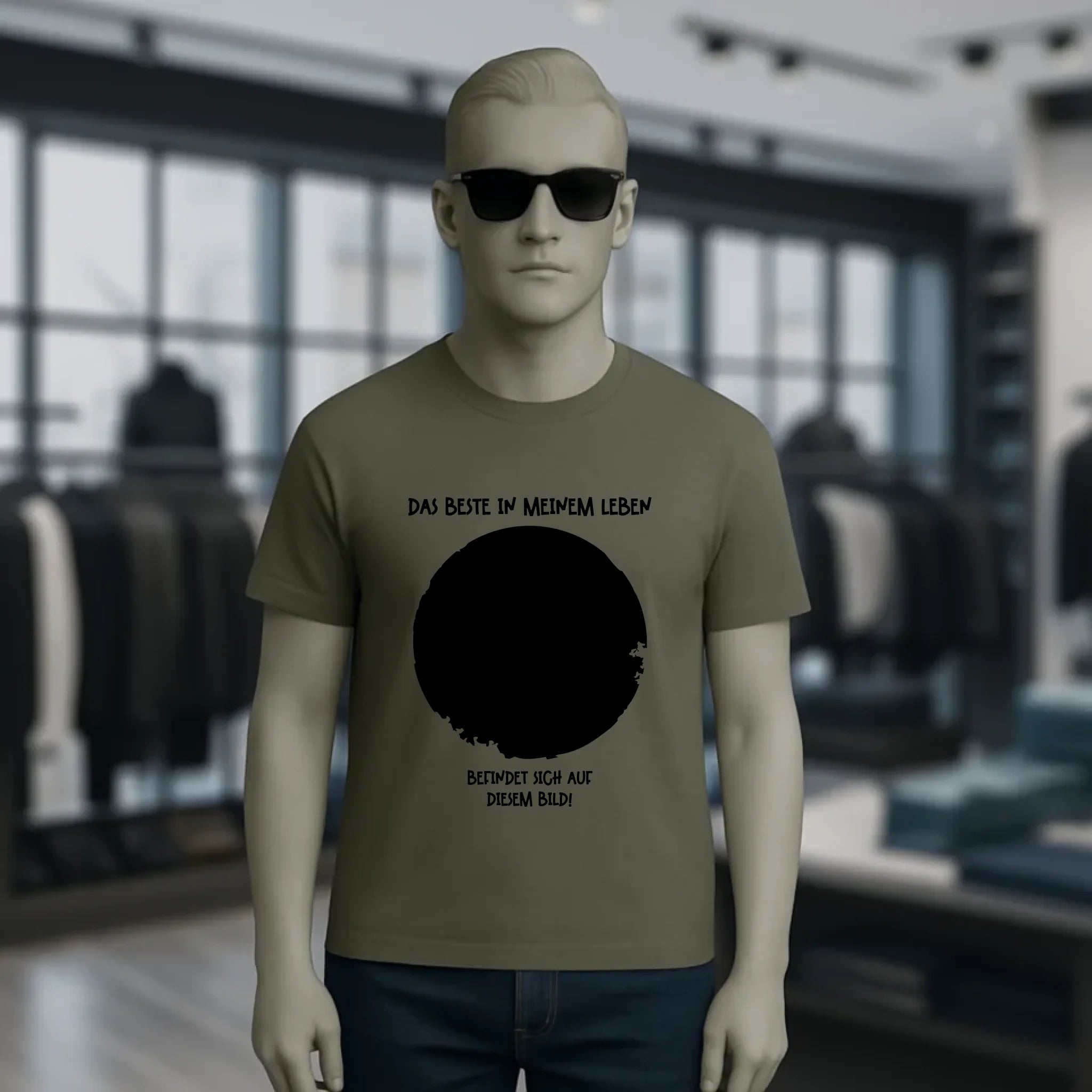 Dein Bild in Kreisform + Text • Unisex Premium T-Shirt XS-5XL aus Bio-Baumwolle für Damen & Herren • Exklusivdesign • personalisiert