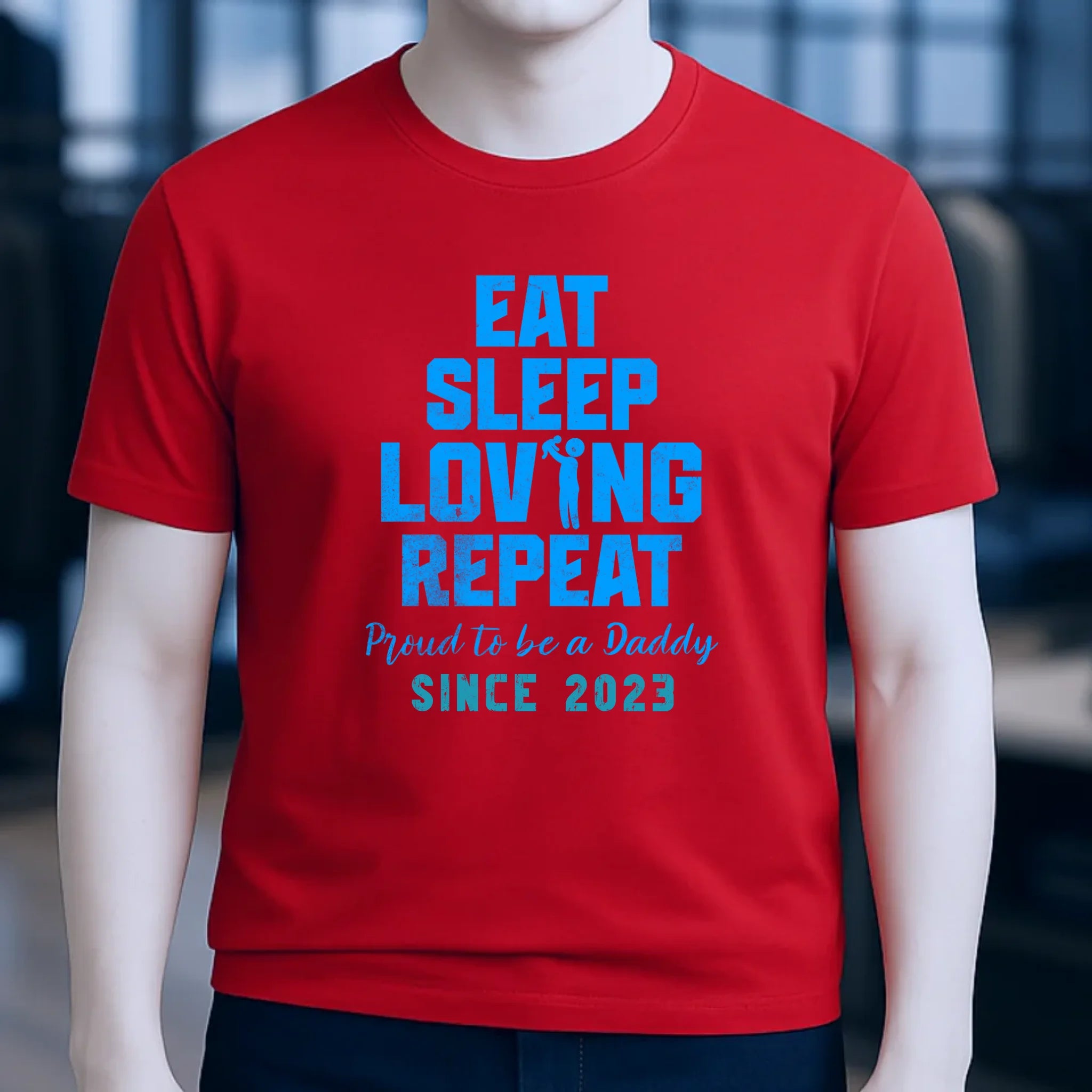 Loving Dad • Farbwahl + Wunschtext • Unisex Premium T-Shirt XS-5XL aus Bio-Baumwolle für Damen & Herren • Exklusivdesign • personalisiert
