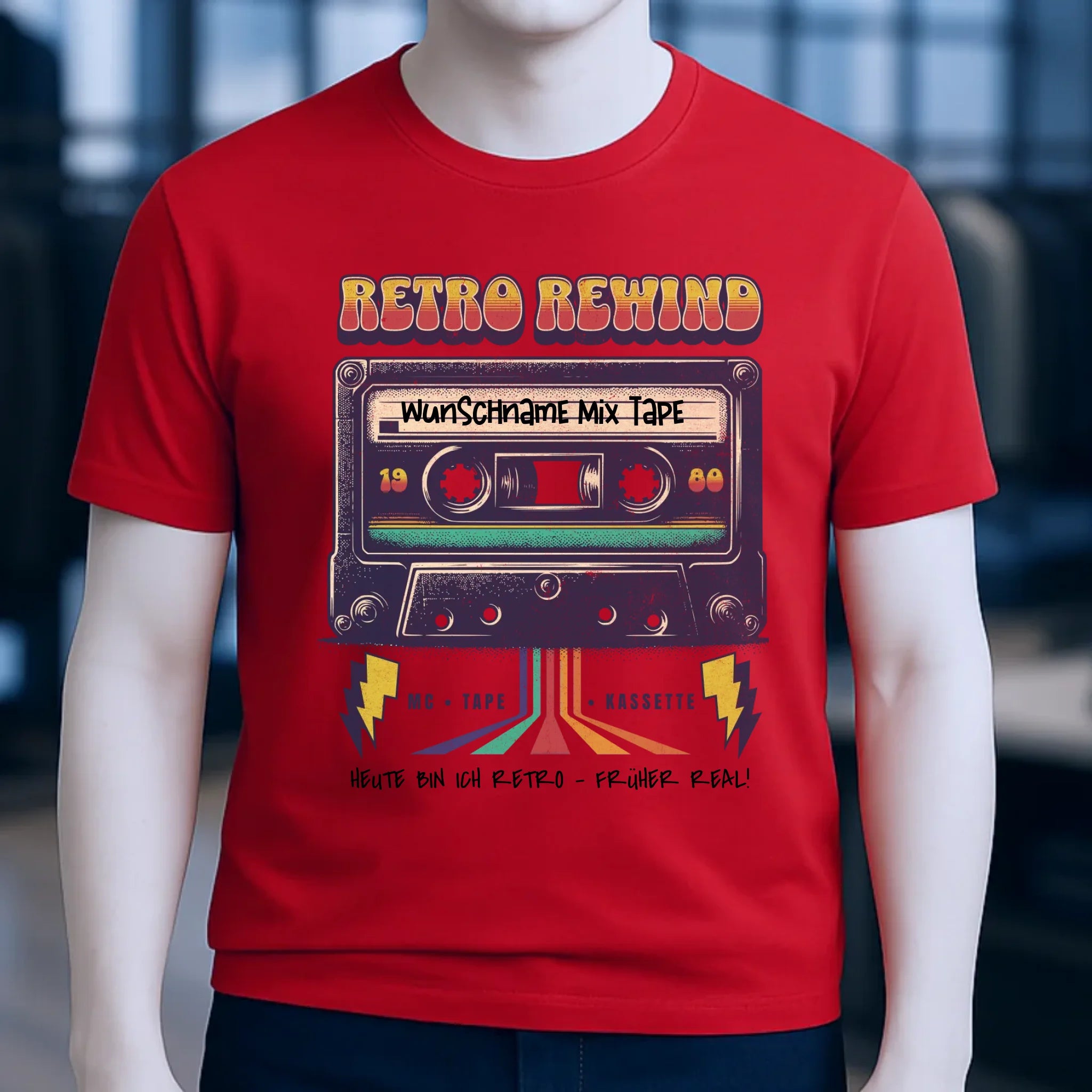 Retro MC 1950 bis 2010 + Wunschtext • Unisex Premium T-Shirt XS-5XL aus Bio-Baumwolle für Damen & Herren • Exklusivdesign • personalisiert