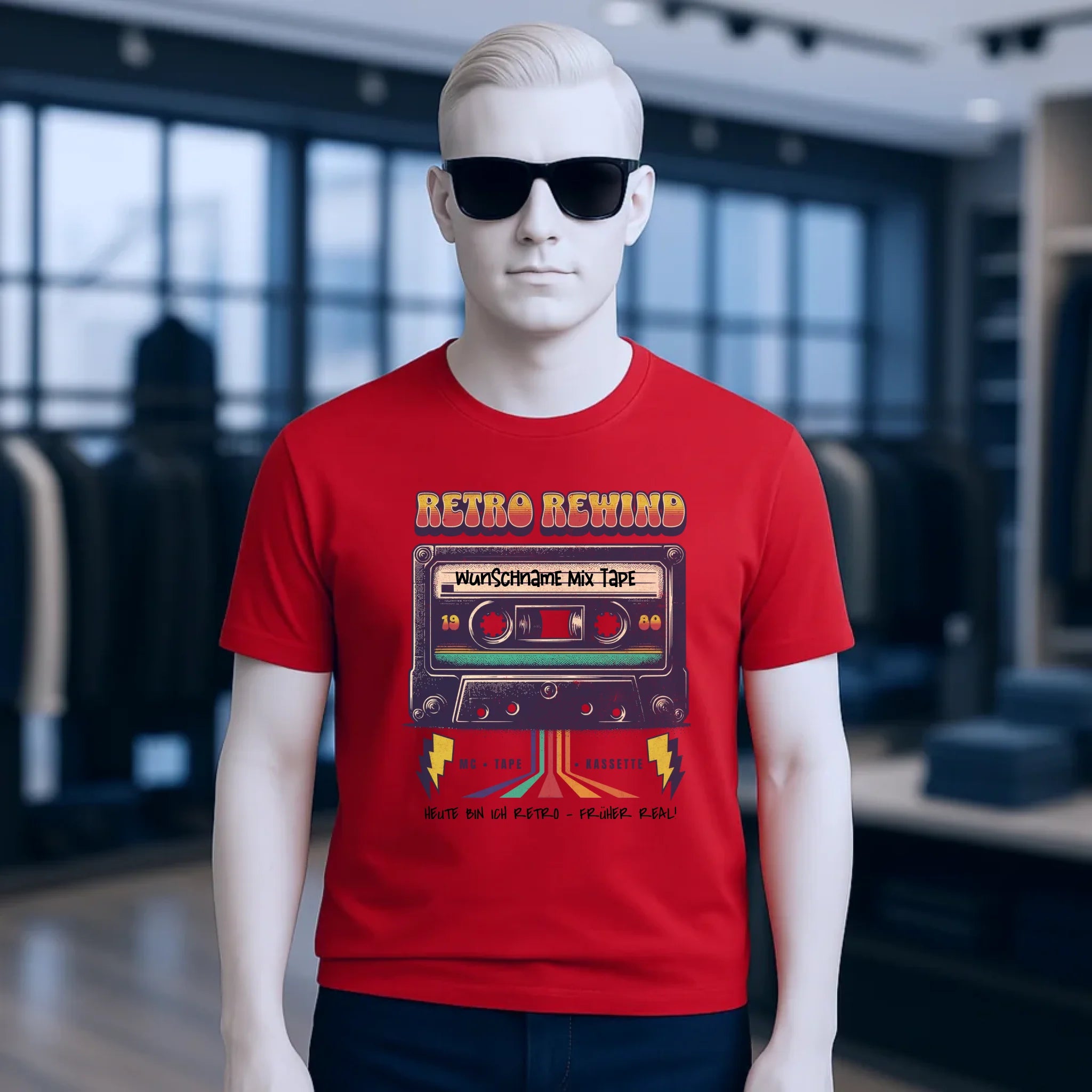 Retro MC 1950 bis 2010 + Wunschtext • Unisex Premium T-Shirt XS-5XL aus Bio-Baumwolle für Damen & Herren • Exklusivdesign • personalisiert