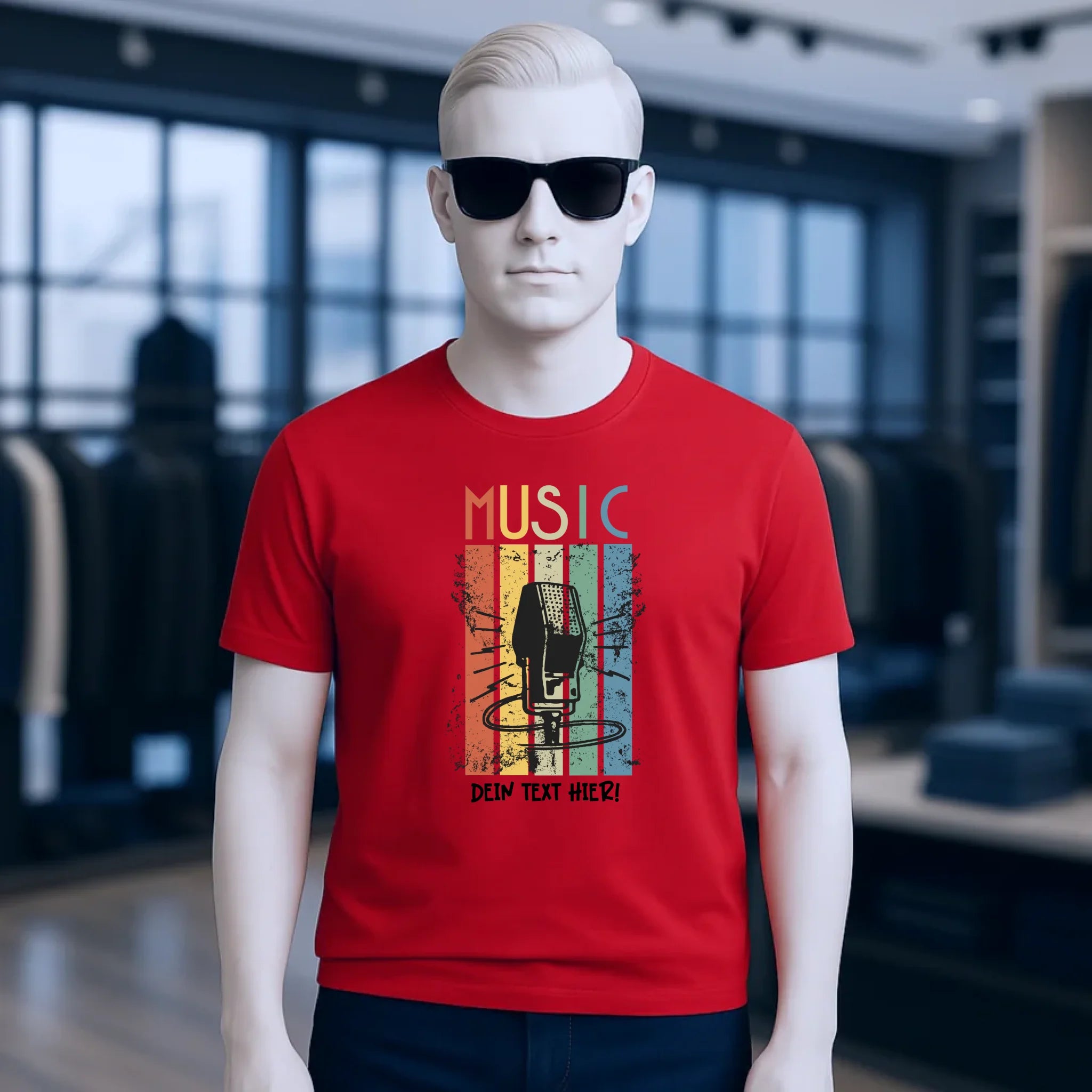 Music • Sing • Mic • Unisex Premium T-Shirt XS-5XL aus Bio-Baumwolle für Herren & Damen • personalisiert • Motivprodukt