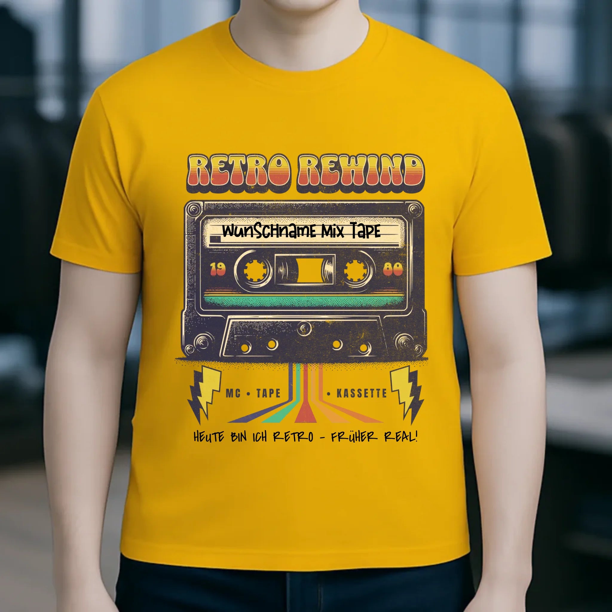 Retro MC 1950 bis 2010 + Wunschtext • Unisex Premium T-Shirt XS-5XL aus Bio-Baumwolle für Damen & Herren • Exklusivdesign • personalisiert
