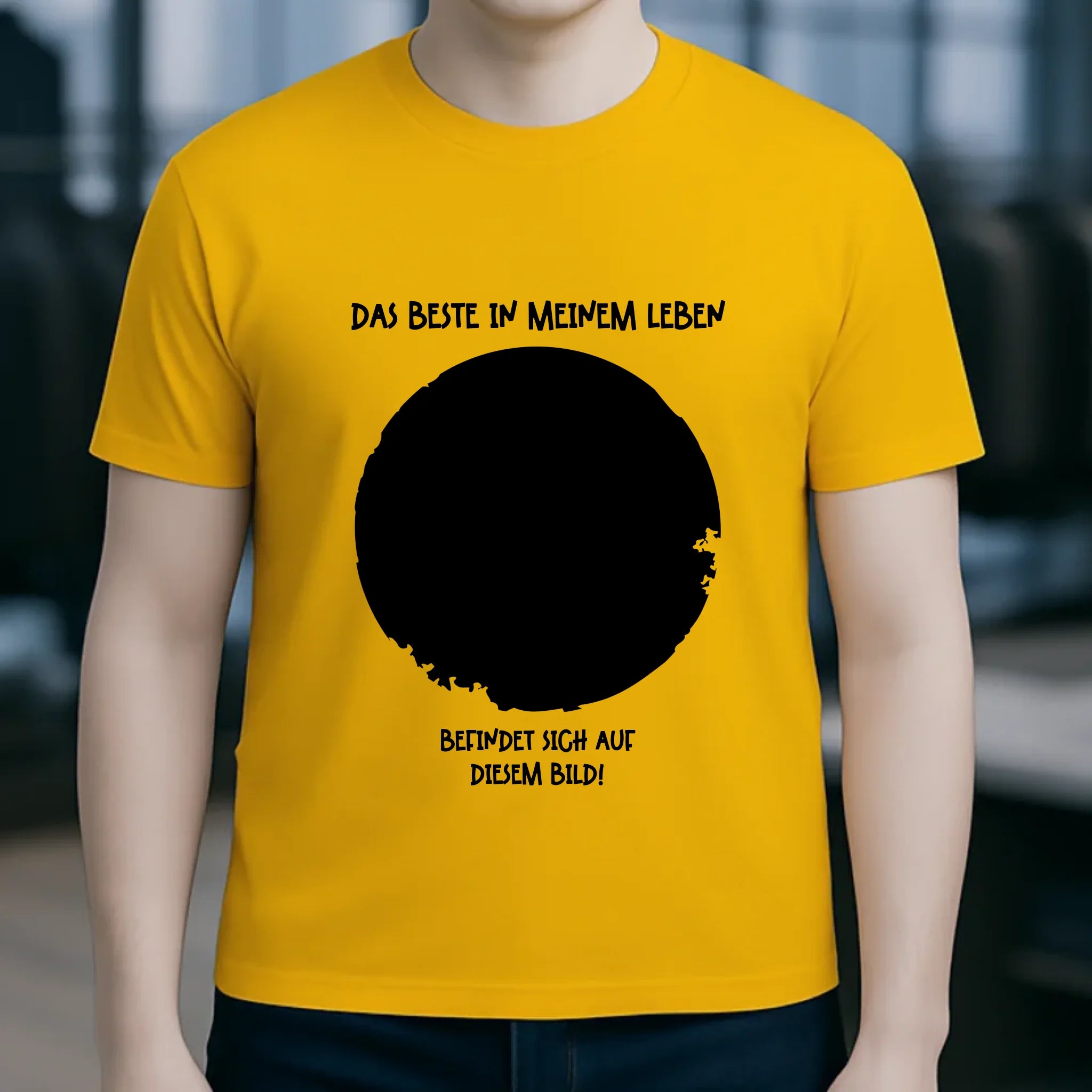 Dein Bild in Kreisform + Text • Unisex Premium T-Shirt XS-5XL aus Bio-Baumwolle für Damen & Herren • Exklusivdesign • personalisiert