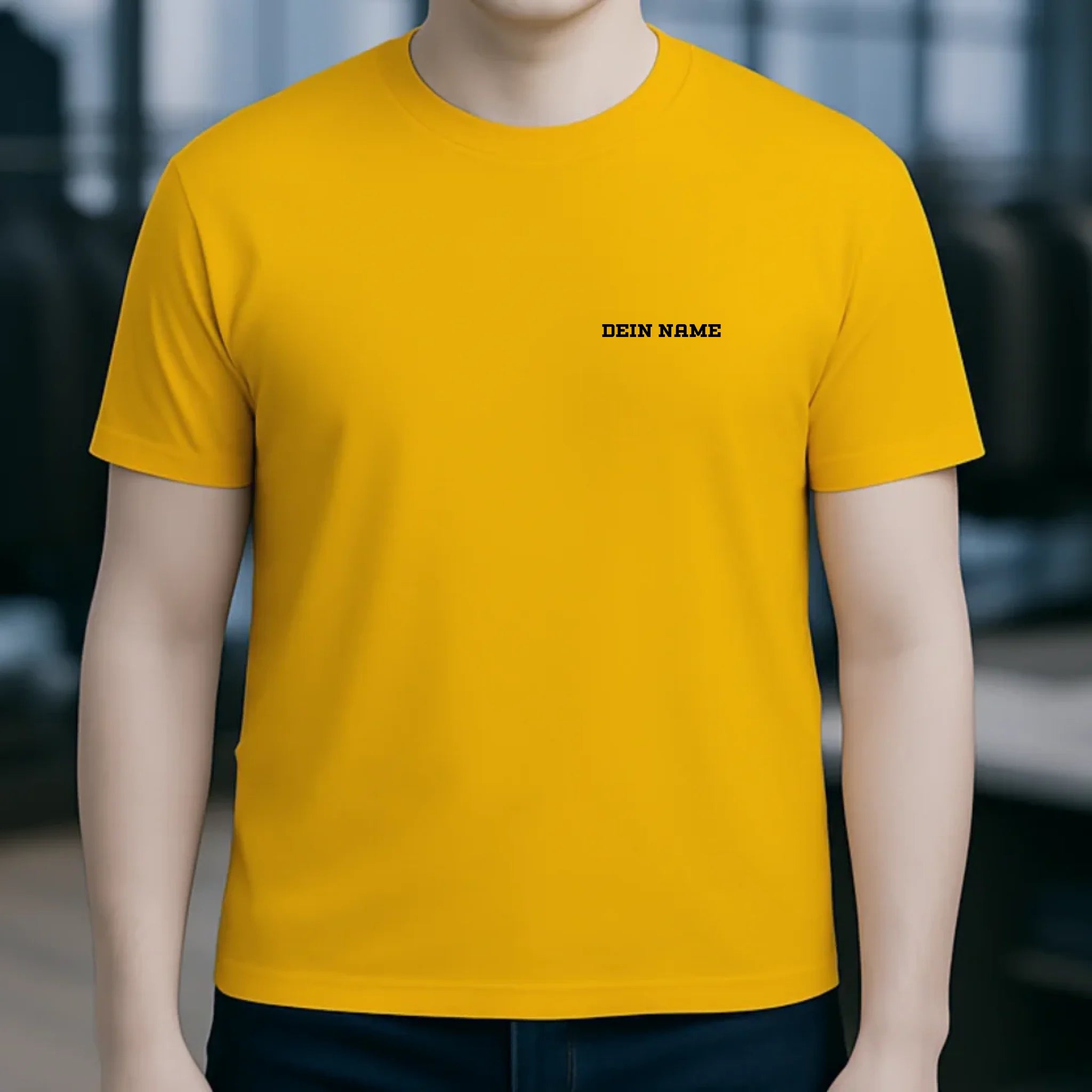 Einfacher Name • Unisex Premium T-Shirt XS-5XL aus Bio-Baumwolle für Damen & Herren • Exklusivdesign • personalisiert • Brustdruck