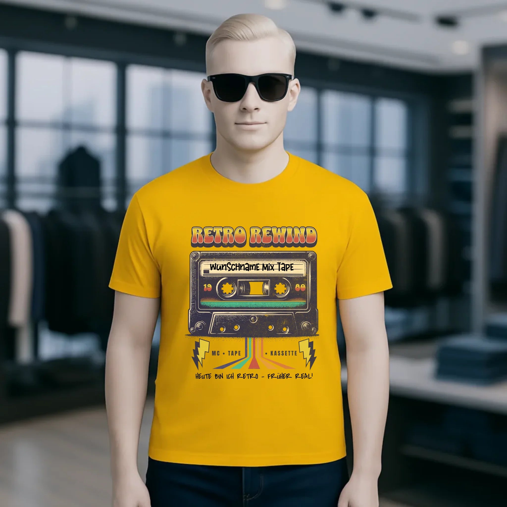 Retro MC 1950 bis 2010 + Wunschtext • Unisex Premium T-Shirt XS-5XL aus Bio-Baumwolle für Damen & Herren • Exklusivdesign • personalisiert