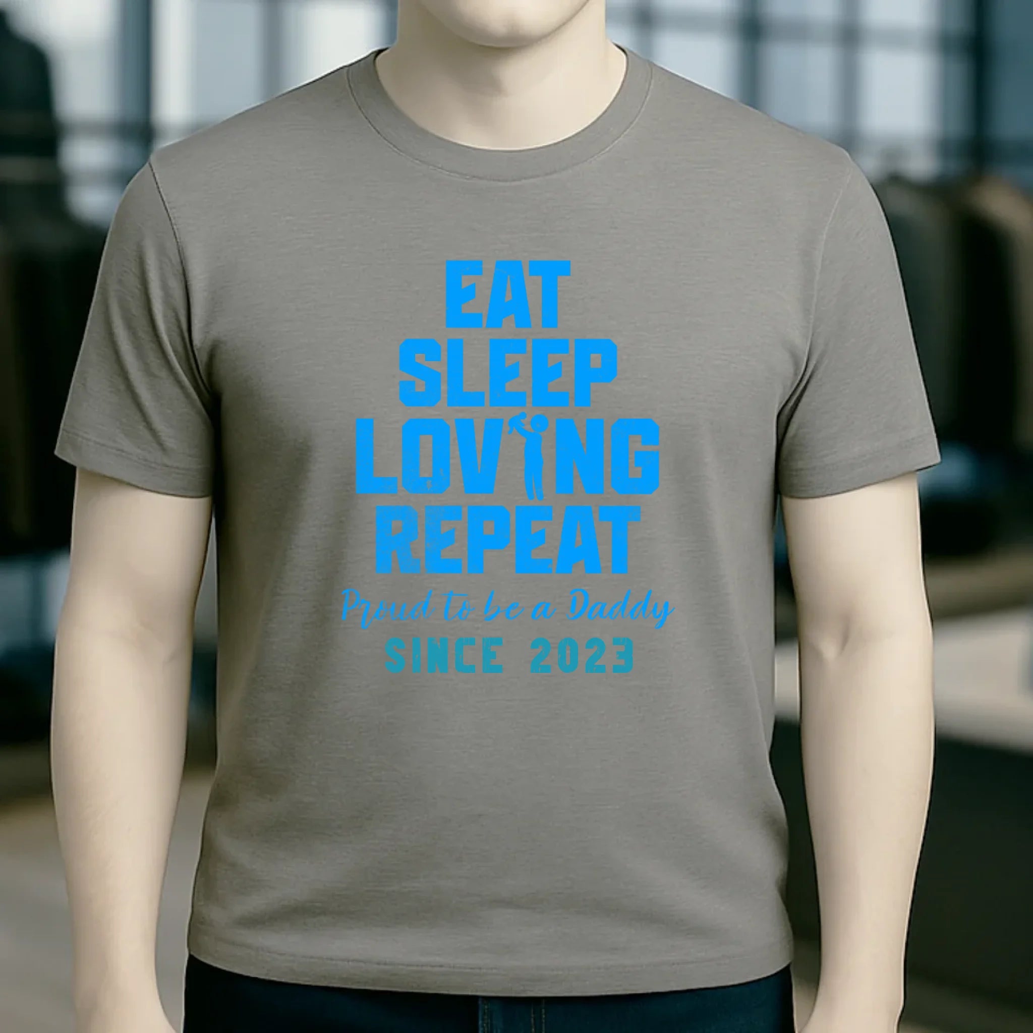 Loving Dad • Farbwahl + Wunschtext • Unisex Premium T-Shirt XS-5XL aus Bio-Baumwolle für Damen & Herren • Exklusivdesign • personalisiert