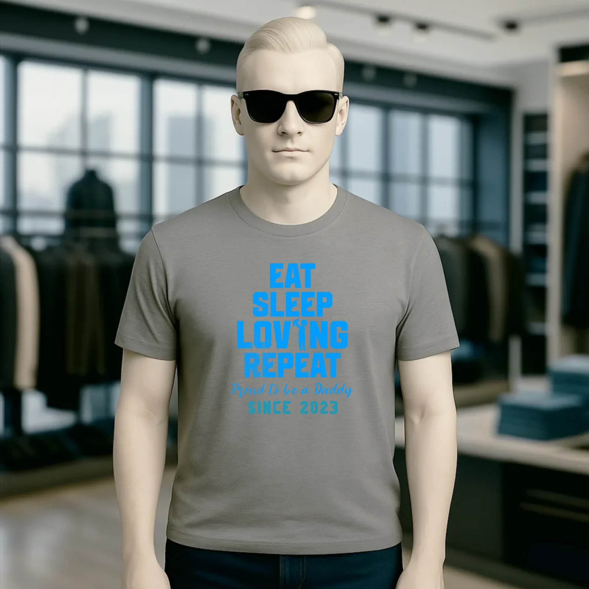 Loving Dad • Farbwahl + Wunschtext • Unisex Premium T-Shirt XS-5XL aus Bio-Baumwolle für Damen & Herren • Exklusivdesign • personalisiert