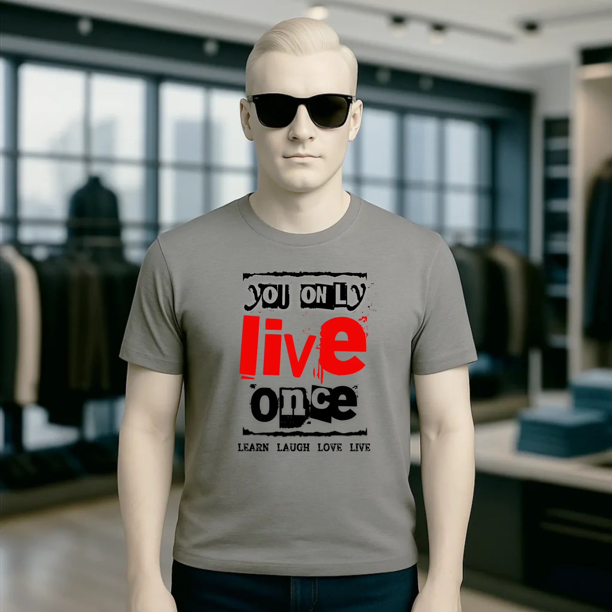 4in1-Kollektion: You only live once • für Damen & Herren • Exklusivdesign • personalisiert oder ohne Personalisierung