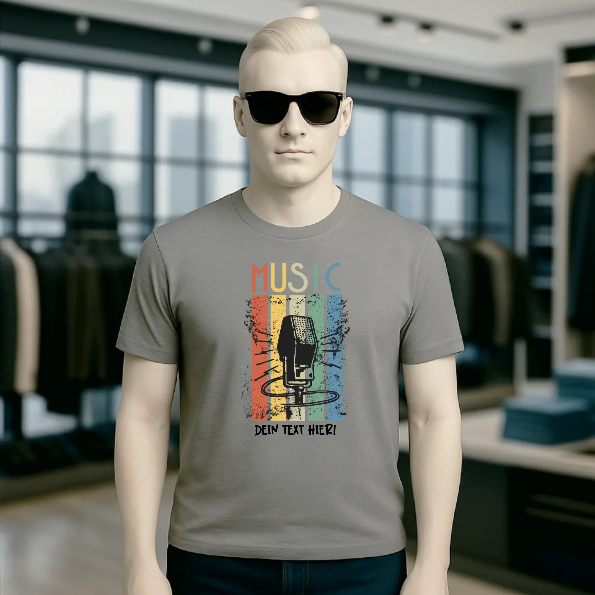 Music • Sing • Mic • Unisex Premium T-Shirt XS-5XL aus Bio-Baumwolle für Herren & Damen • personalisiert • Motivprodukt
