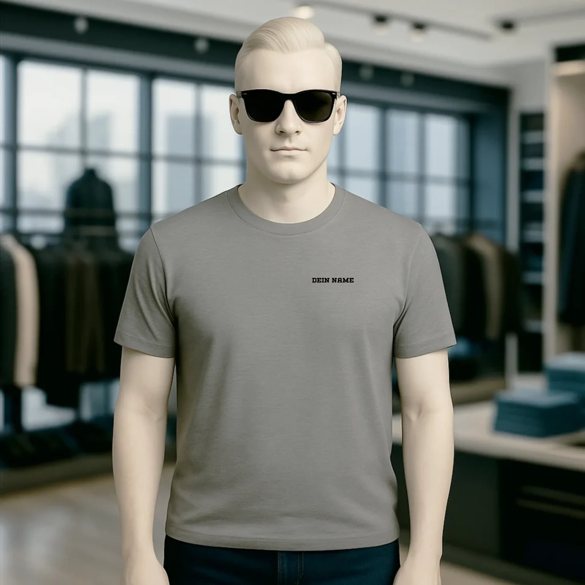 Einfacher Name • Unisex Premium T-Shirt XS-5XL aus Bio-Baumwolle für Damen & Herren • Exklusivdesign • personalisiert • Brustdruck