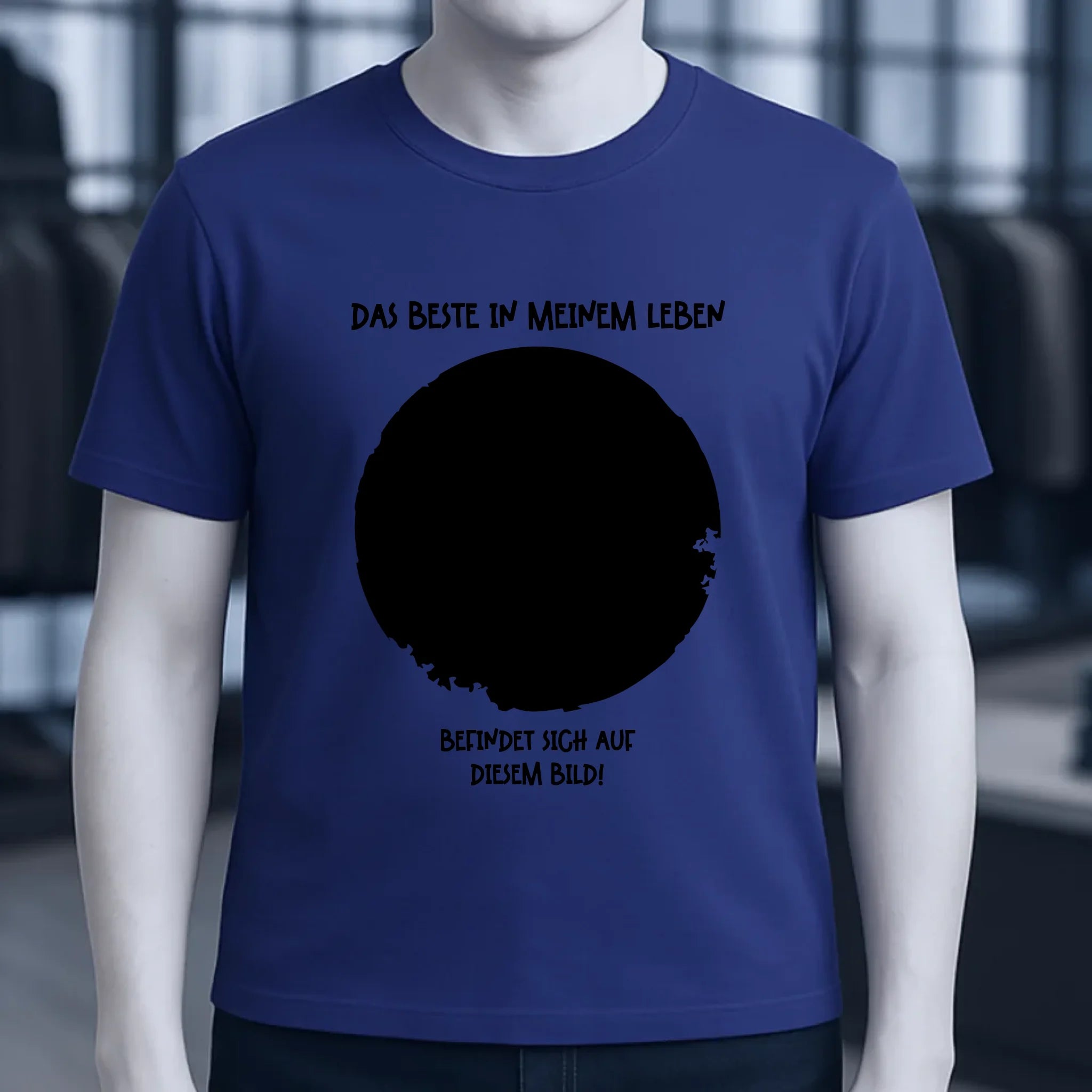 Dein Bild in Kreisform + Text • Unisex Premium T-Shirt XS-5XL aus Bio-Baumwolle für Damen & Herren • Exklusivdesign • personalisiert