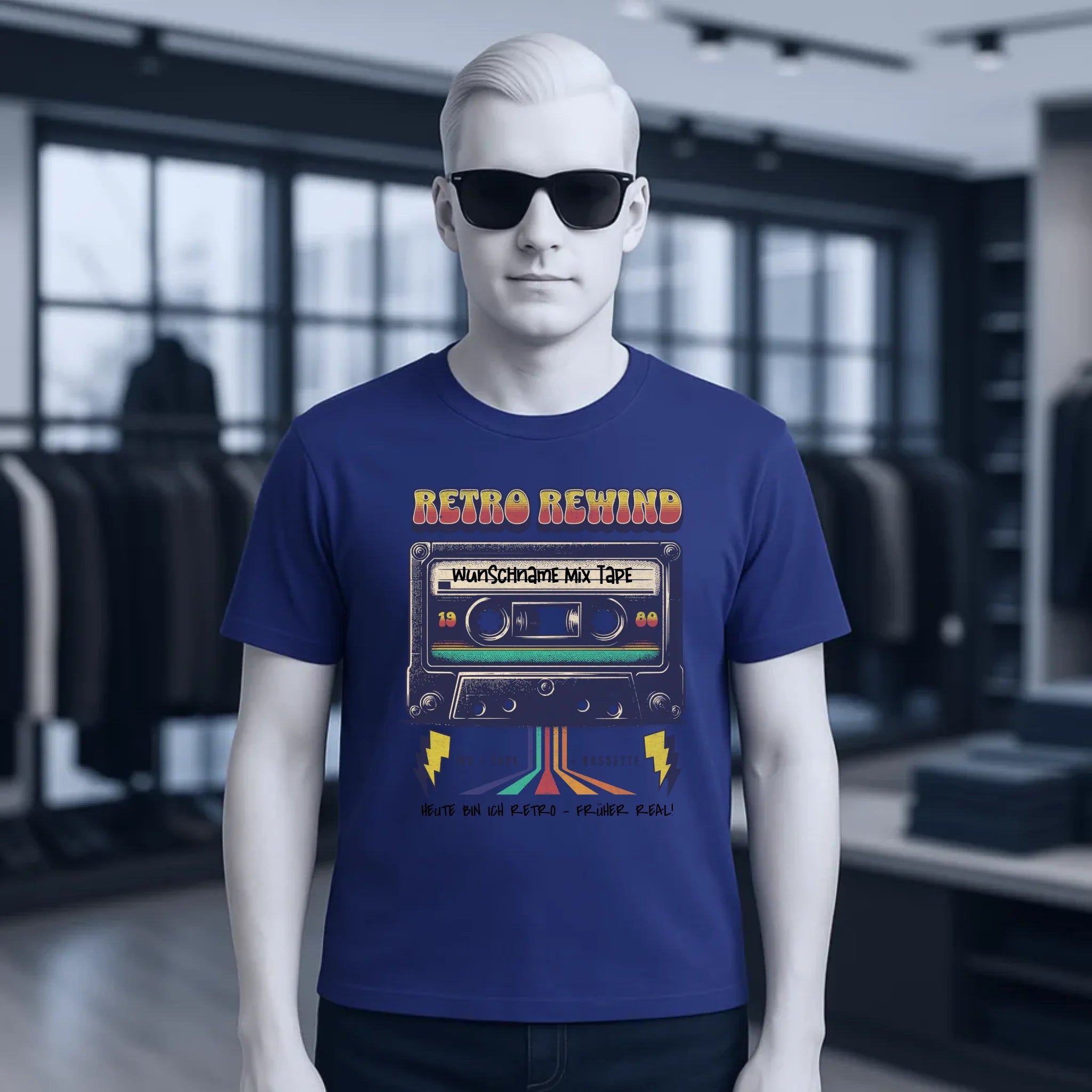 Retro MC 1950 bis 2010 + Wunschtext • Unisex Premium T-Shirt XS-5XL aus Bio-Baumwolle für Damen & Herren • Exklusivdesign • personalisiert