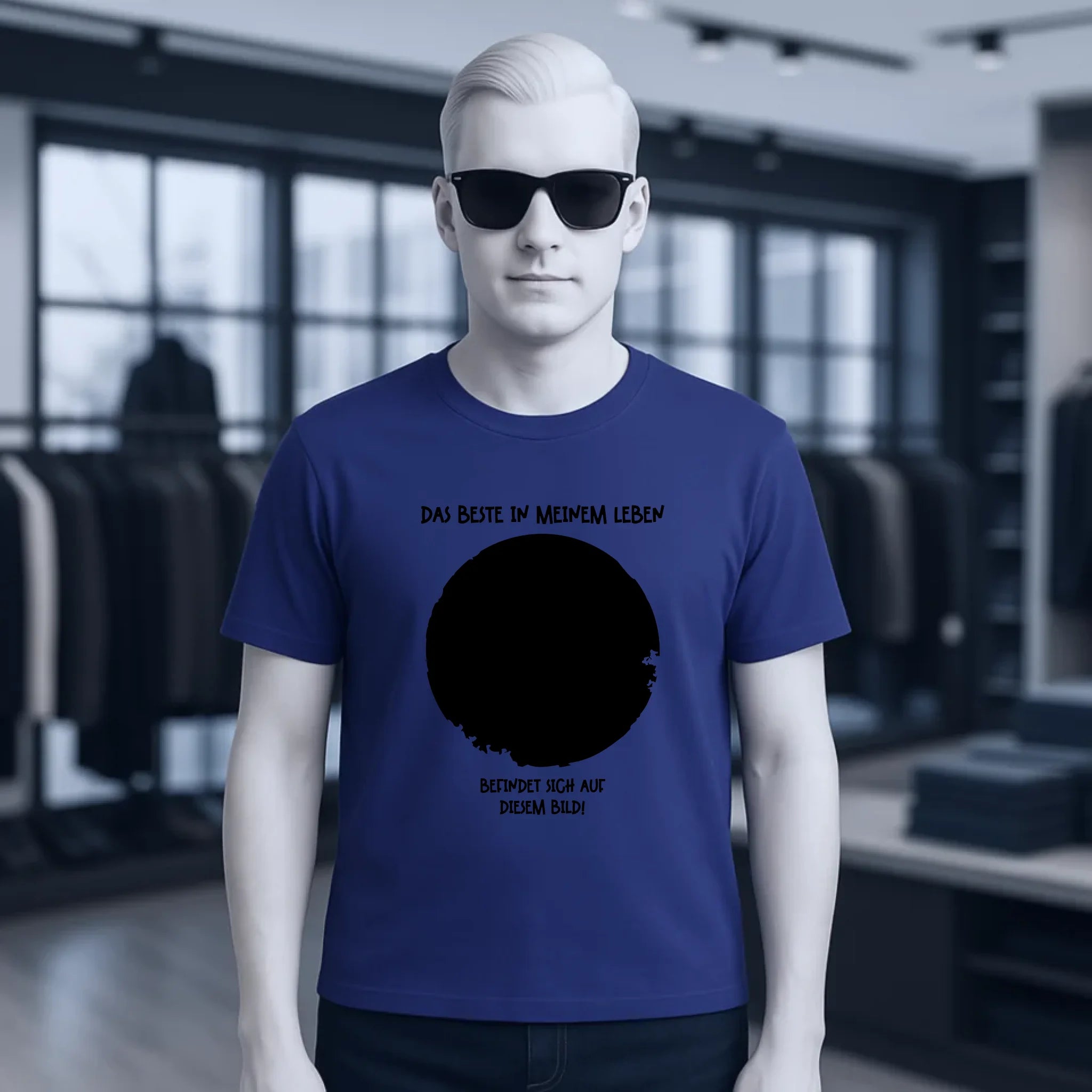 Dein Bild in Kreisform + Text • Unisex Premium T-Shirt XS-5XL aus Bio-Baumwolle für Damen & Herren • Exklusivdesign • personalisiert