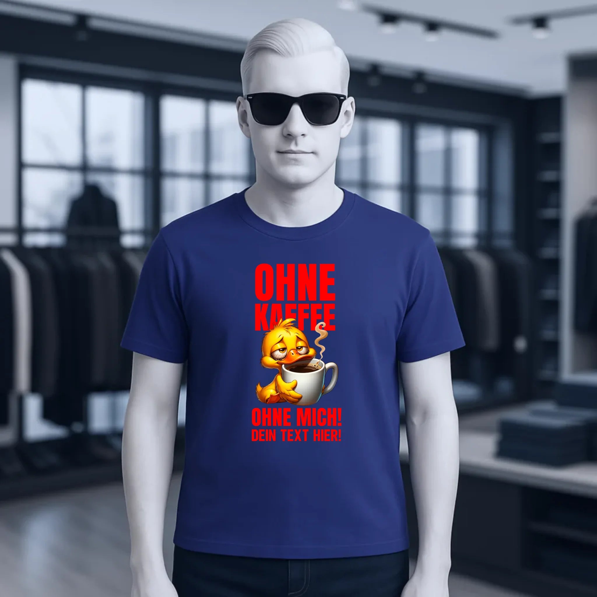 Ohne Kaffee - ohne mich! Ente• Unisex Premium T-Shirt XS-5XL aus Bio-Baumwolle für Damen & Herren • Exklusivdesign • personalisiert