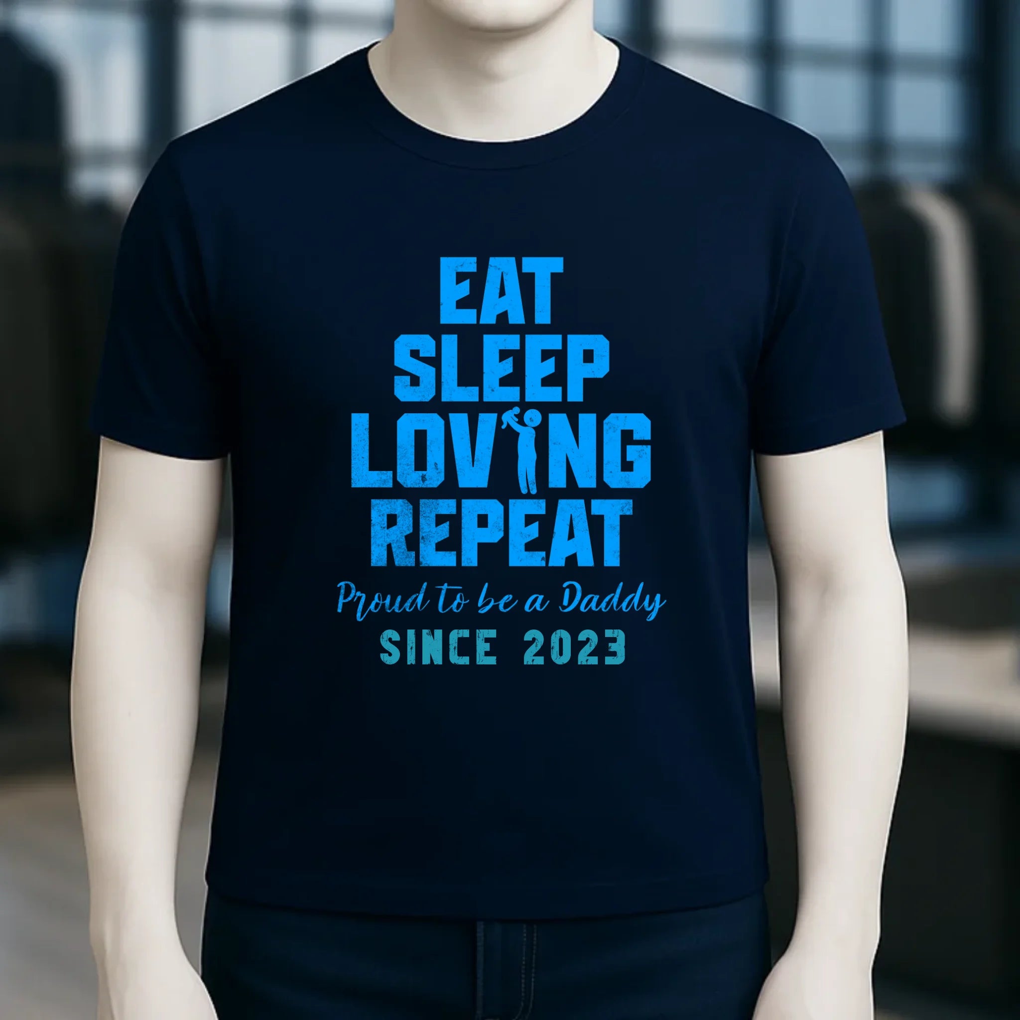 Loving Dad • Farbwahl + Wunschtext • Unisex Premium T-Shirt XS-5XL aus Bio-Baumwolle für Damen & Herren • Exklusivdesign • personalisiert